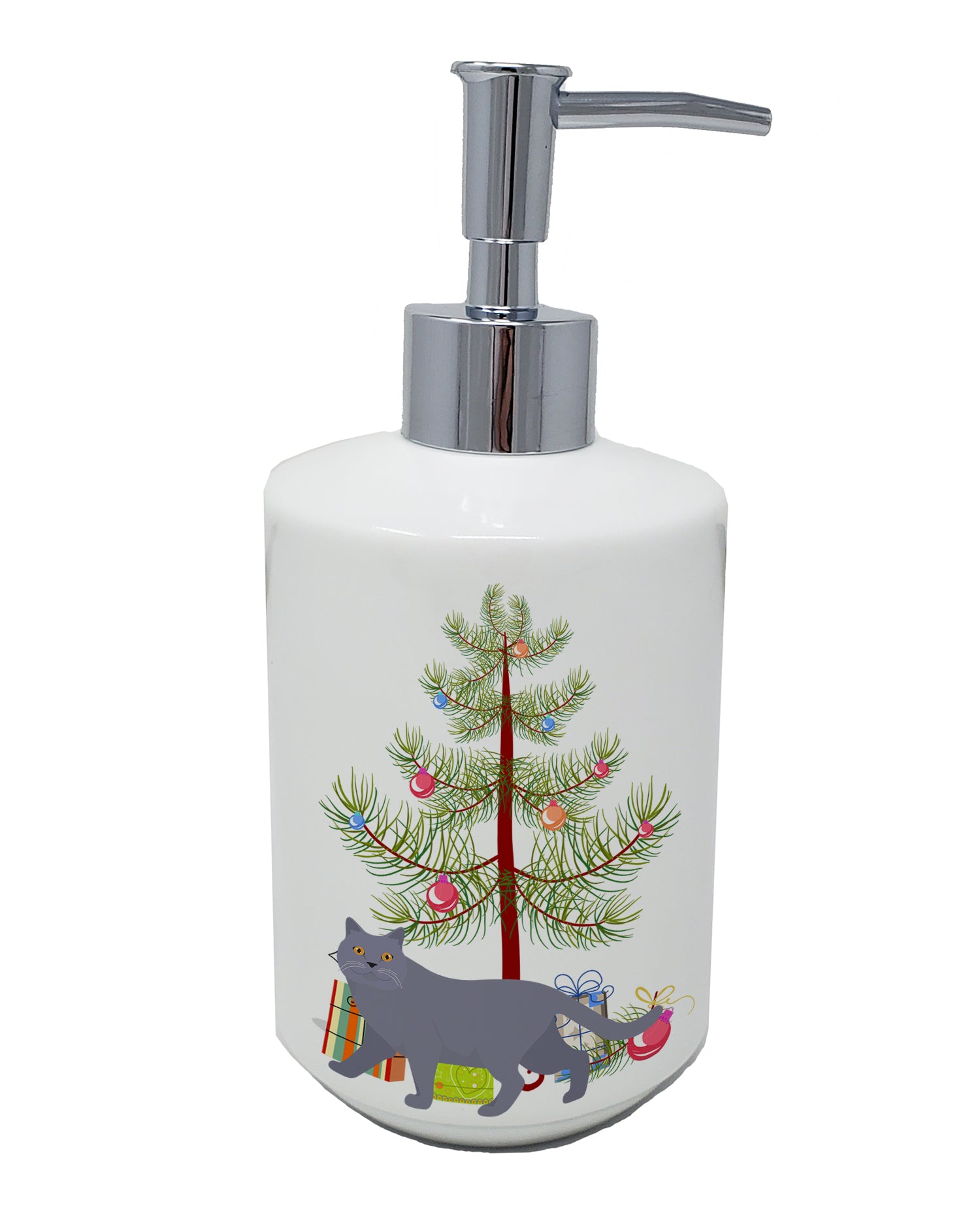 Buy this British Shorthair #1 Cat Merry Christmas Ceramic Soap Dispenser