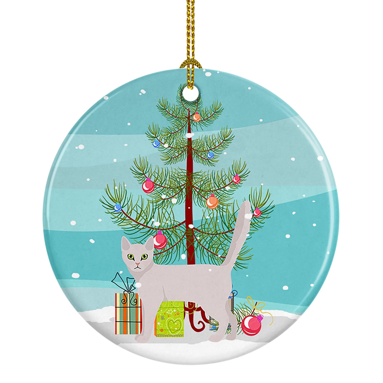 Buy this Burmilla Cat Merry Christmas Ceramic Ornament