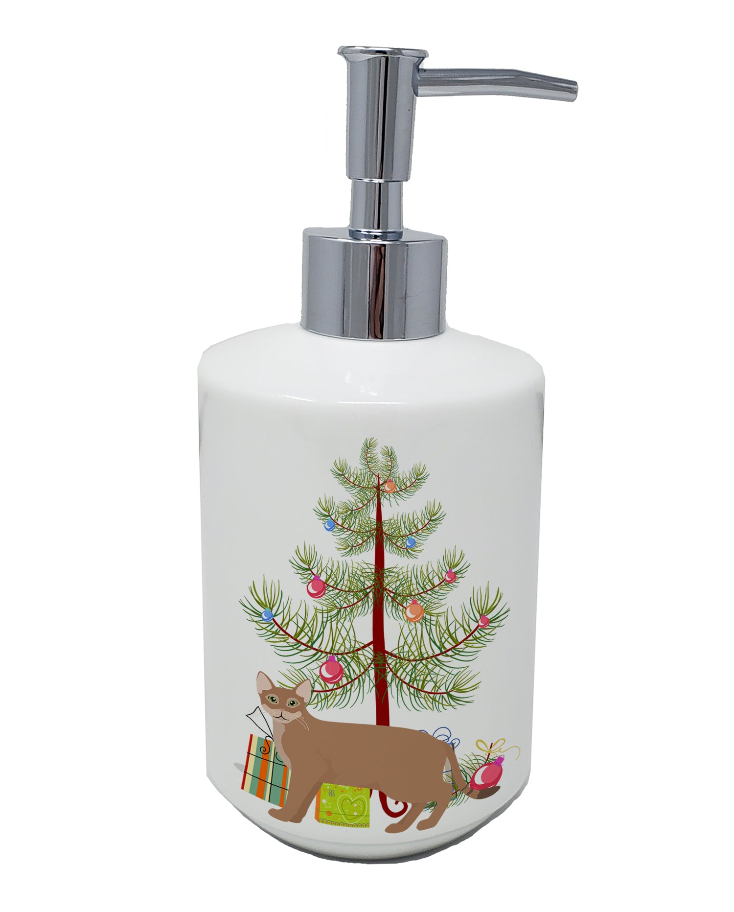 Buy this Chausie Cat Merry Christmas Ceramic Soap Dispenser