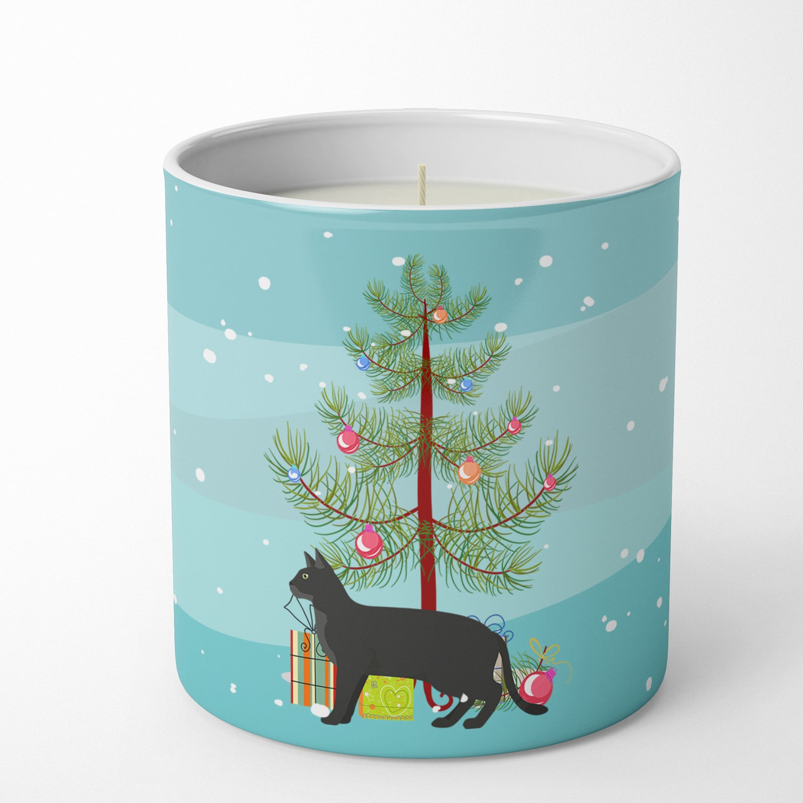 Buy this Chausie Black Cat Merry Christmas 10 oz Decorative Soy Candle
