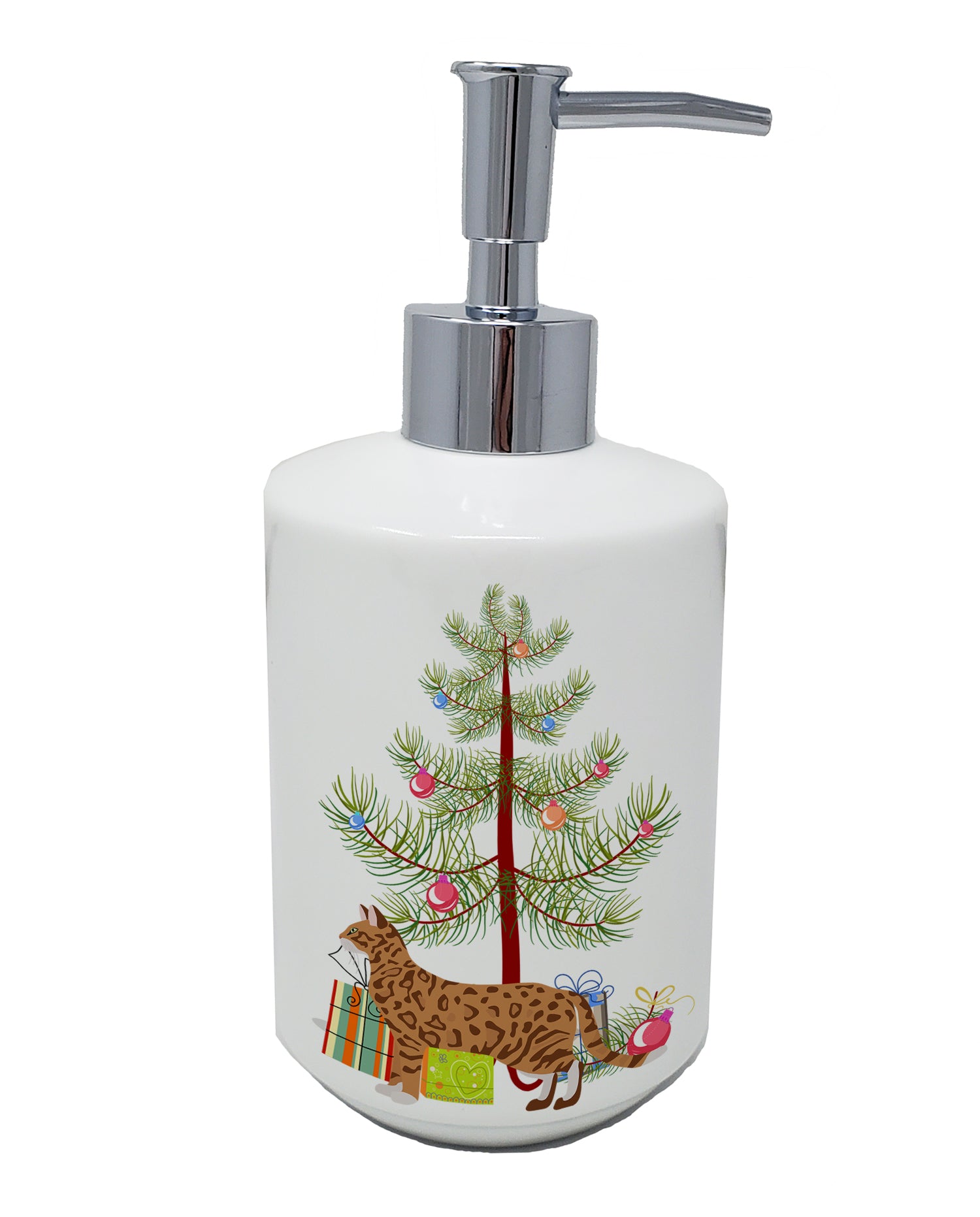 Buy this Cheetoh #3 Cat Merry Christmas Ceramic Soap Dispenser