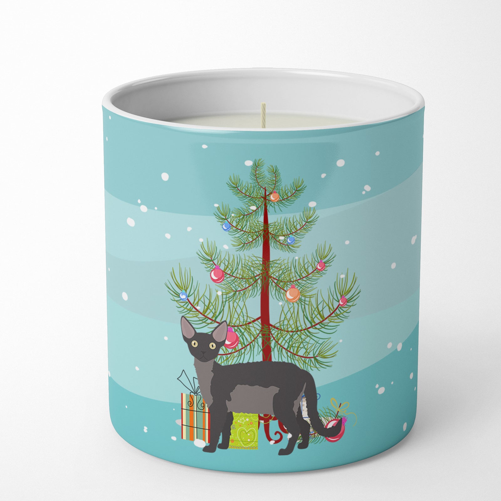Buy this Devon Rex Cat Merry Christmas 10 oz Decorative Soy Candle