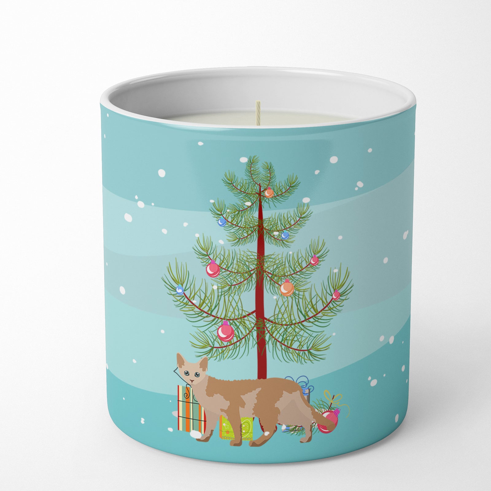 Buy this Devon Rex #3 Cat Merry Christmas 10 oz Decorative Soy Candle