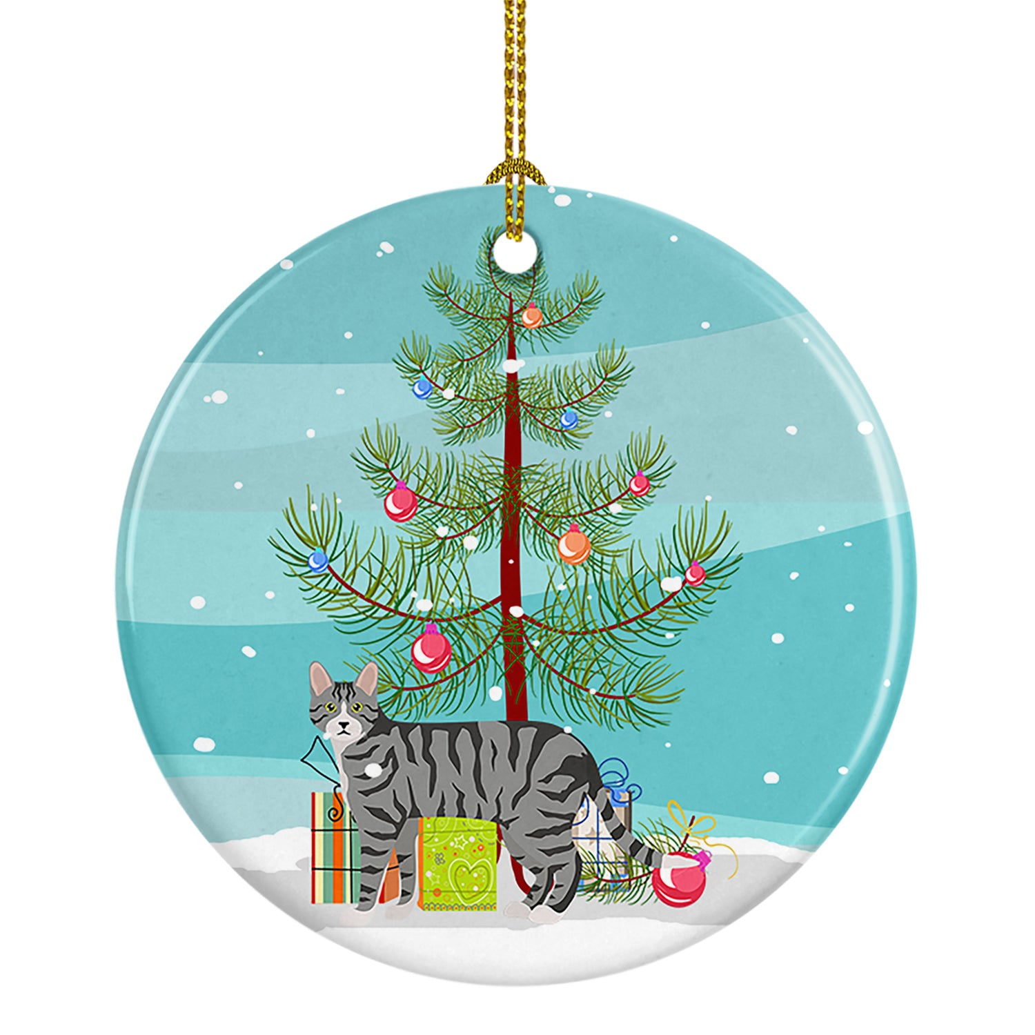 Buy this Dragon Li #1 Cat Merry Christmas Ceramic Ornament