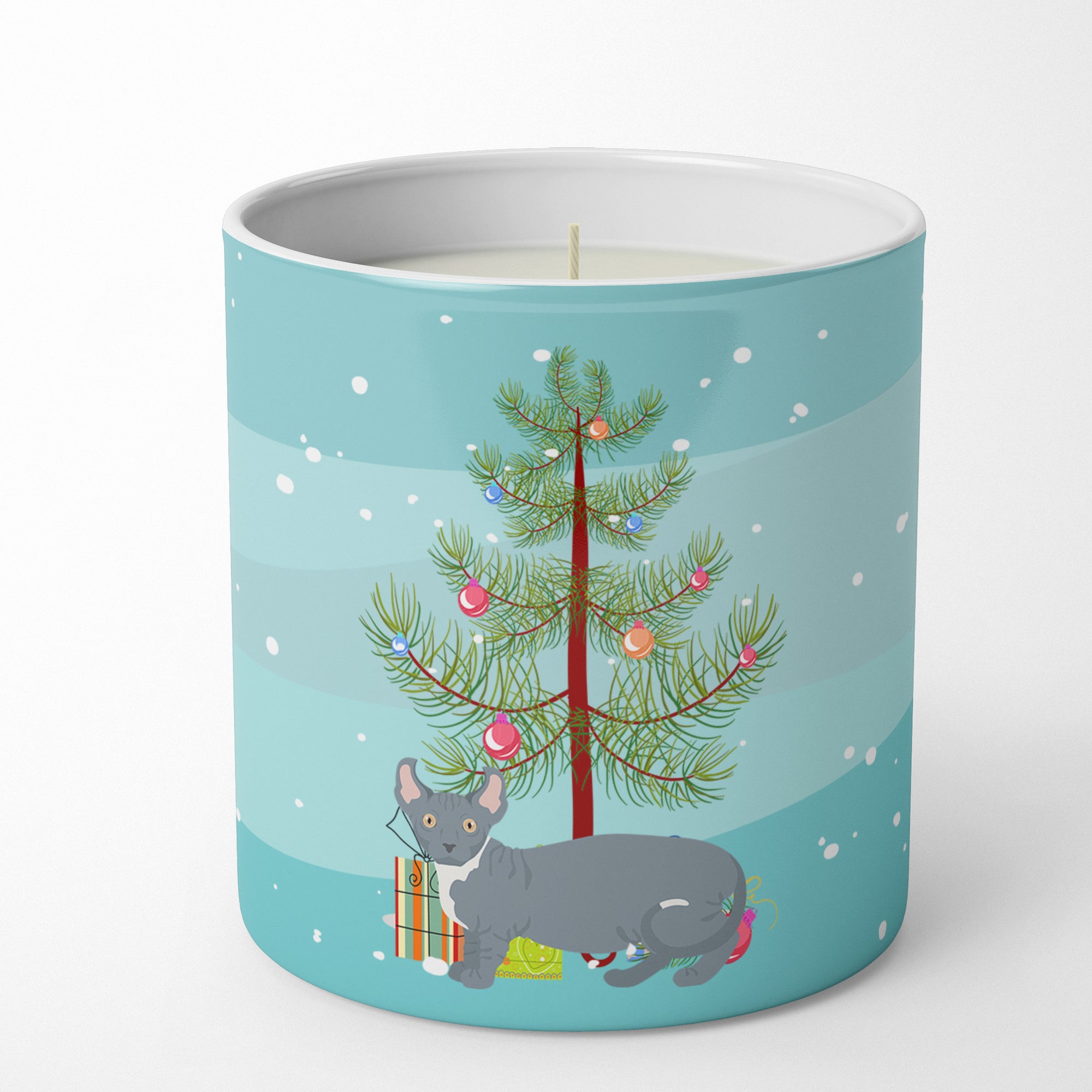 Buy this Dwelf #2 Cat Merry Christmas 10 oz Decorative Soy Candle