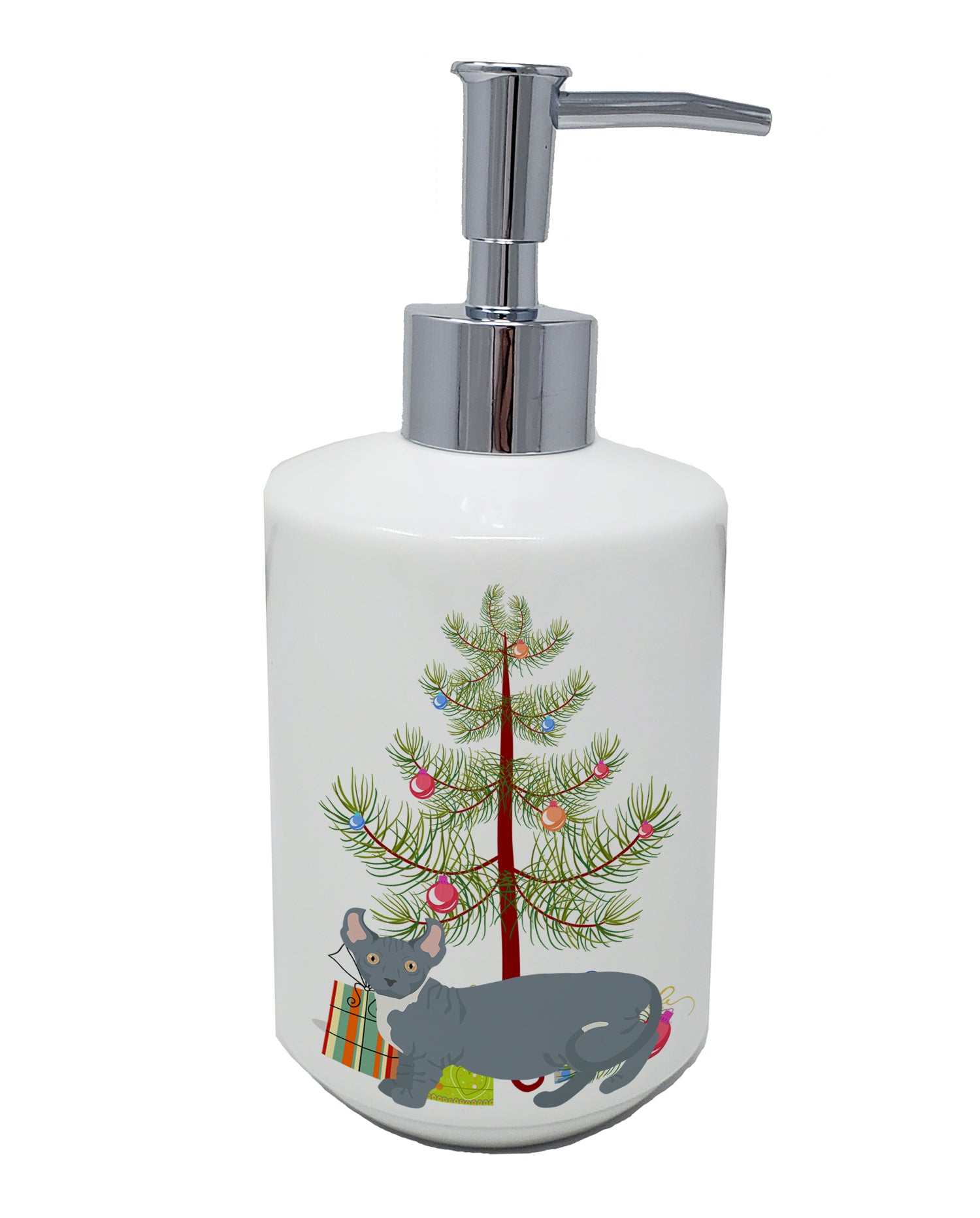 Buy this Dwelf #2 Cat Merry Christmas Ceramic Soap Dispenser