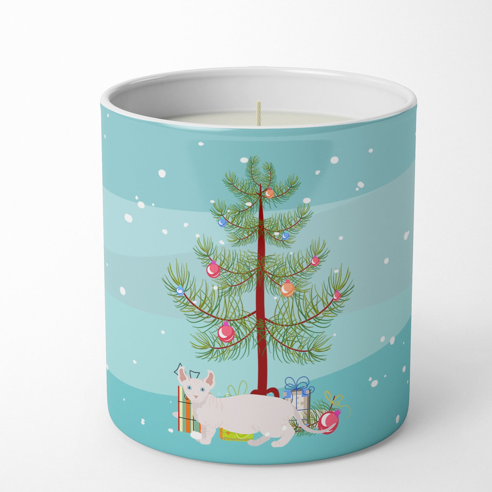 Buy this Dwelf #3 Cat Merry Christmas 10 oz Decorative Soy Candle