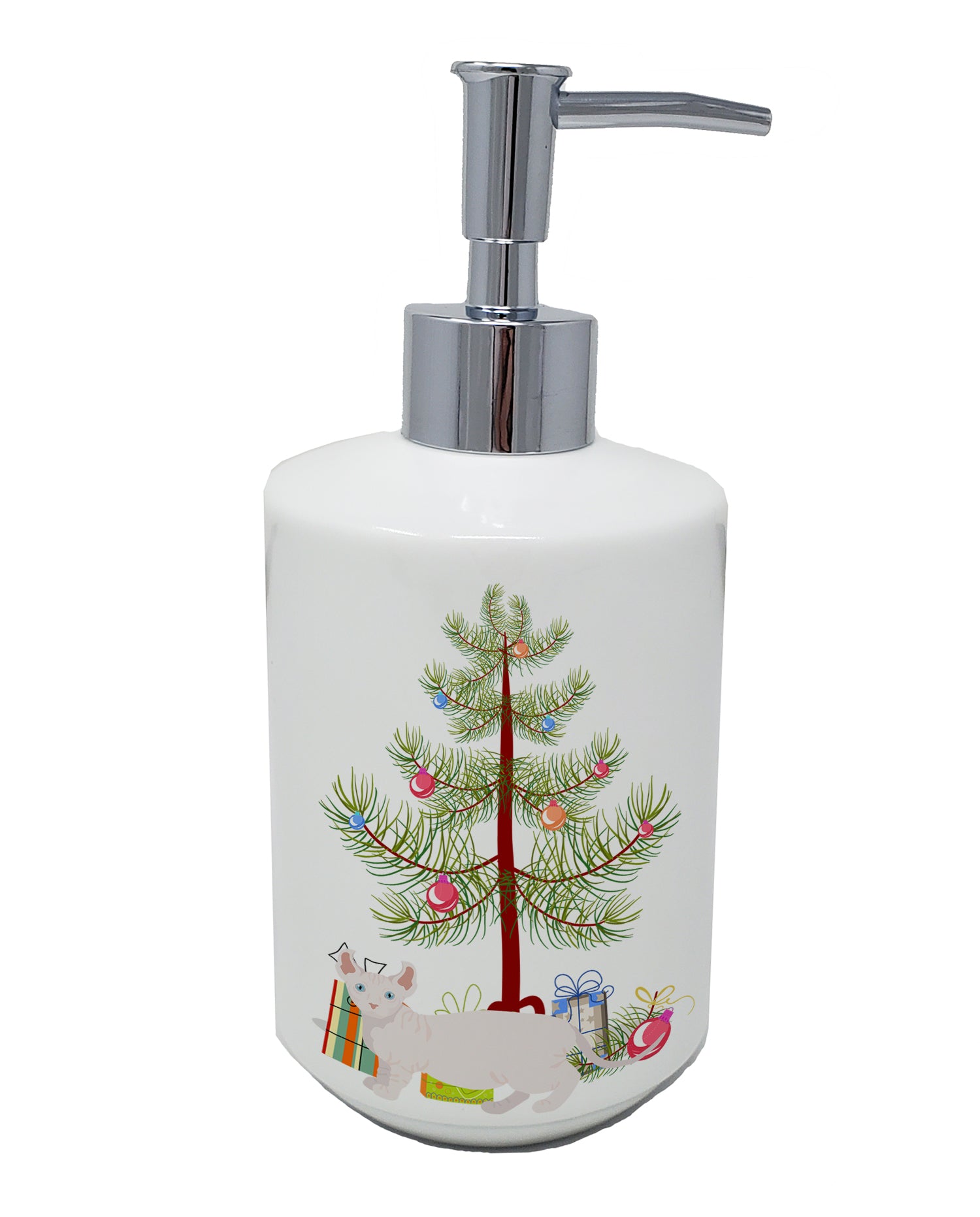 Buy this Dwelf #3 Cat Merry Christmas Ceramic Soap Dispenser