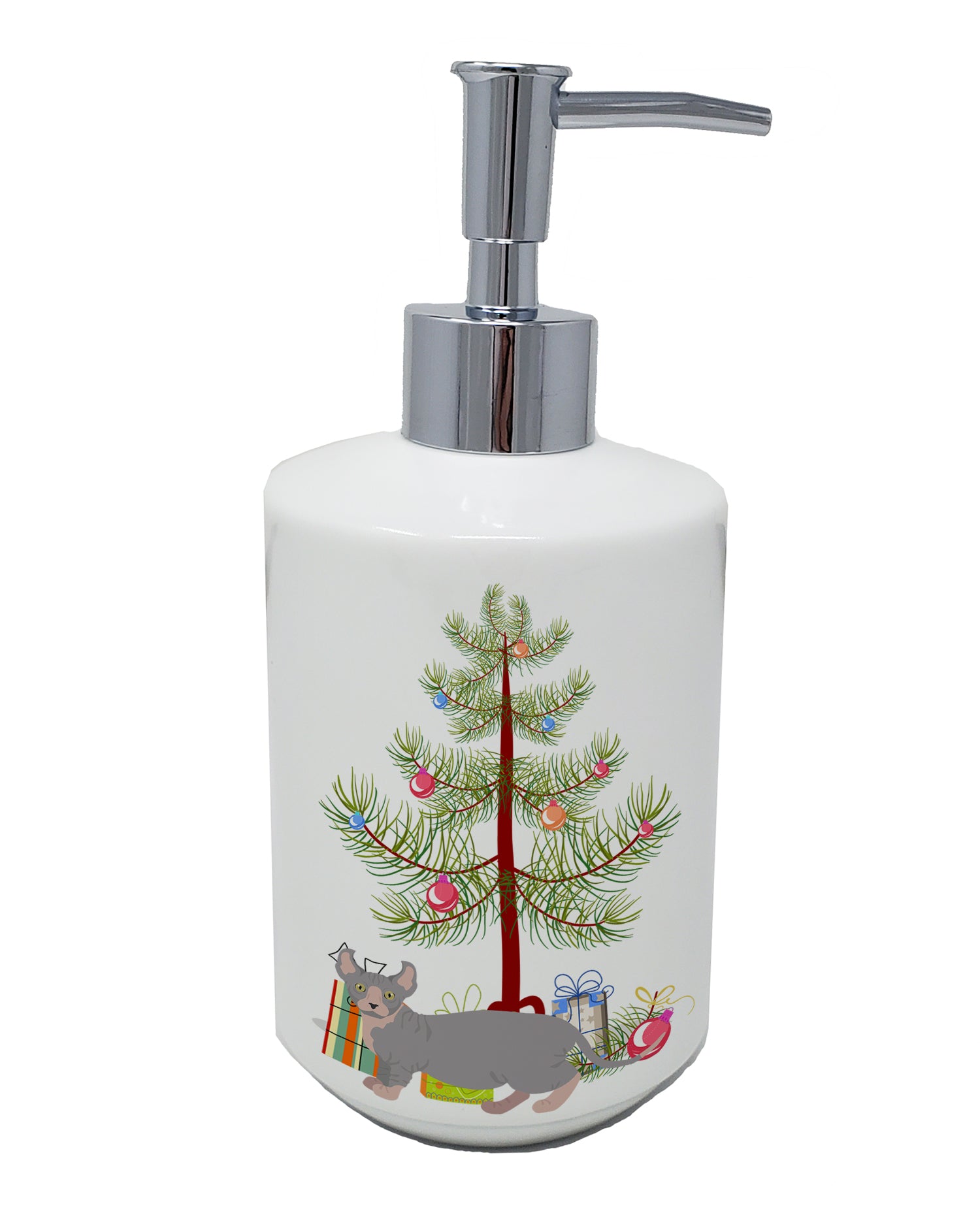 Buy this Dwelf #4 Cat Merry Christmas Ceramic Soap Dispenser