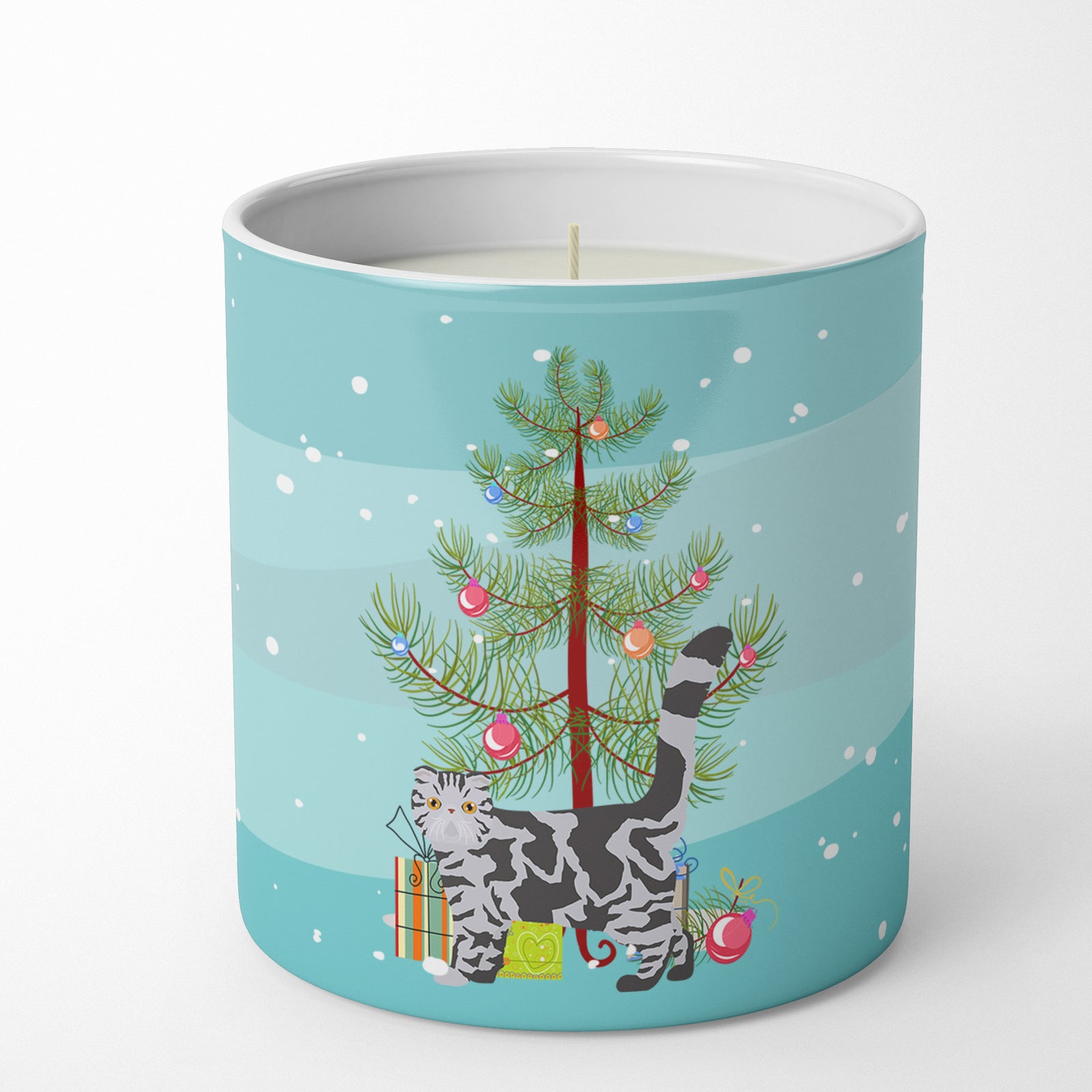 Buy this Foldex Exotic Fold #1 Cat Merry Christmas 10 oz Decorative Soy Candle