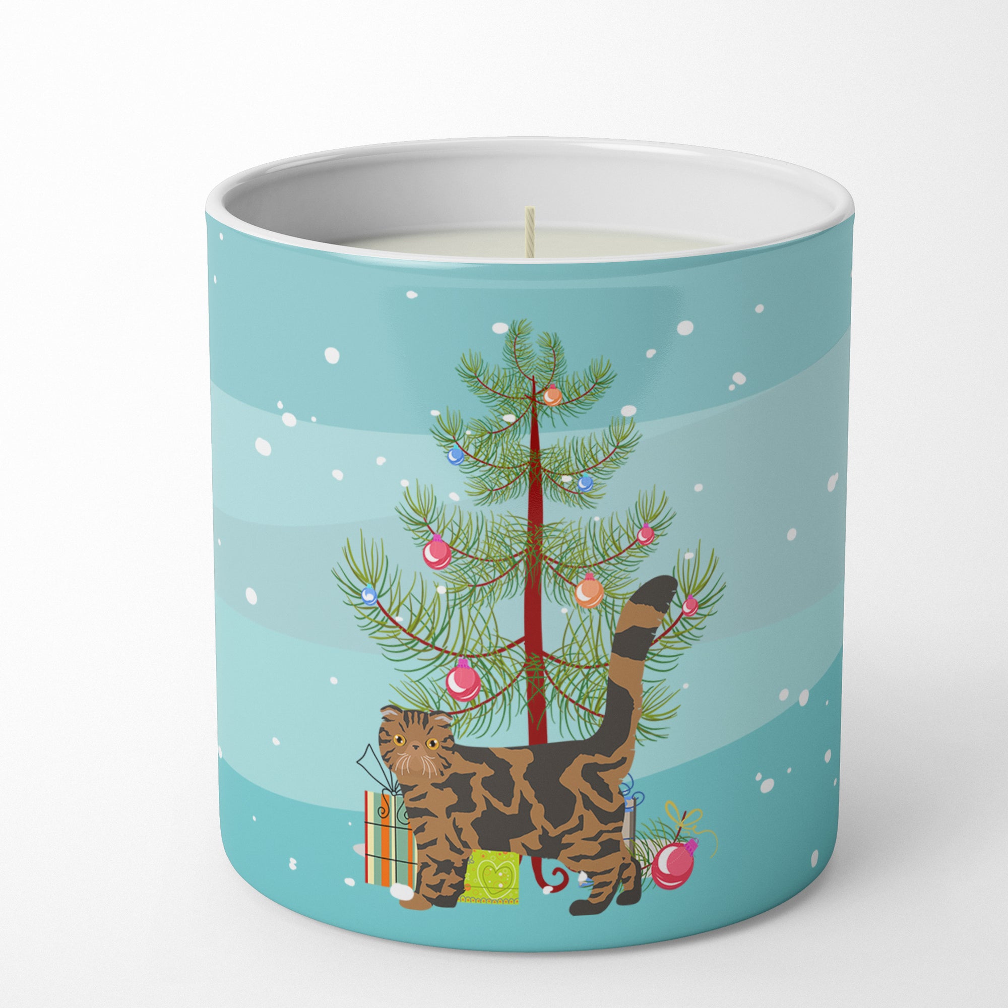 Buy this Foldex Exotic Fold #2 Cat Merry Christmas 10 oz Decorative Soy Candle