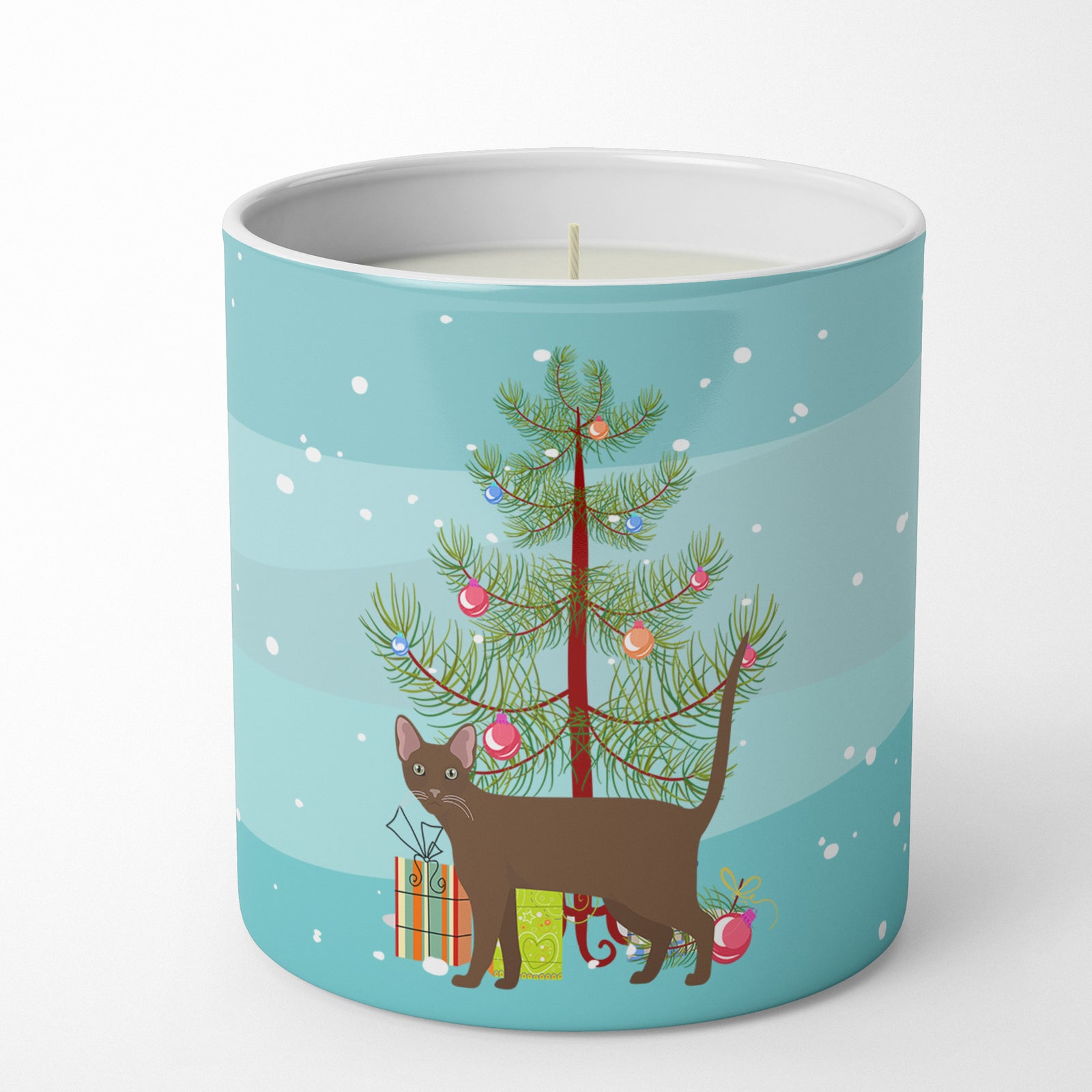 Buy this Havana Brown Cat Merry Christmas 10 oz Decorative Soy Candle