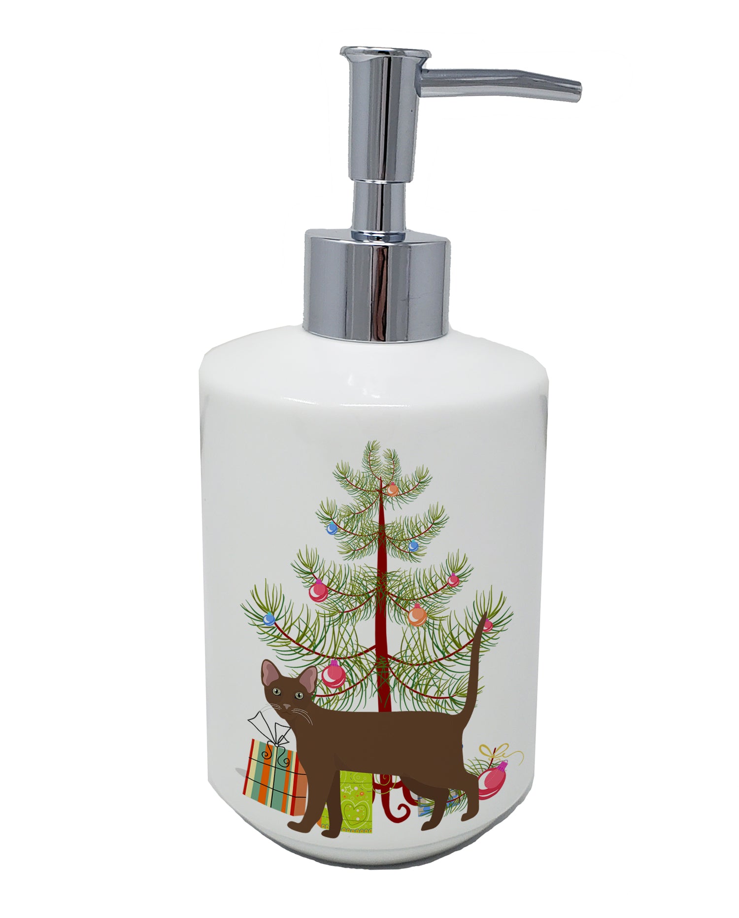 Buy this Havana Brown Cat Merry Christmas Ceramic Soap Dispenser