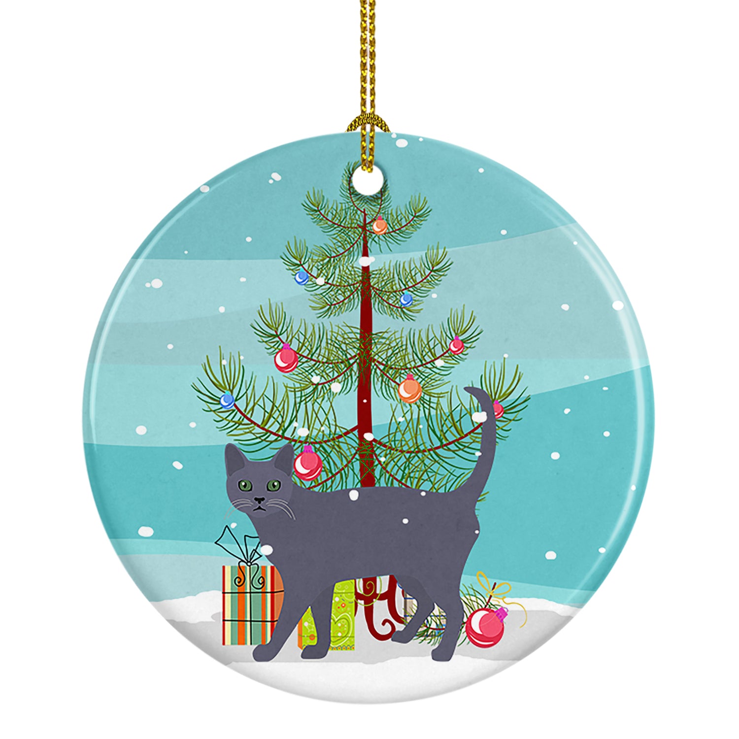 Buy this Korat #3 Cat Merry Christmas Ceramic Ornament