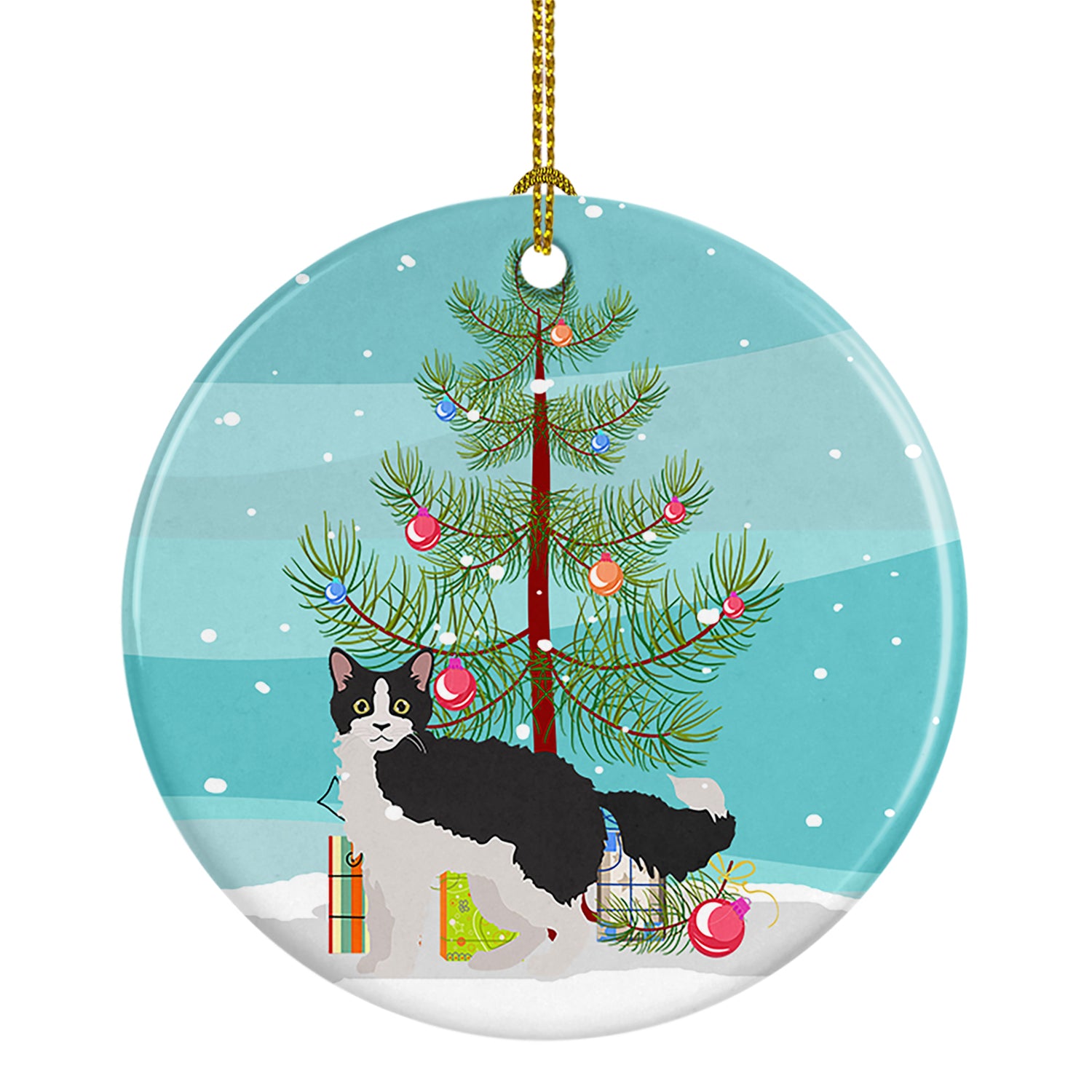 Buy this La Perm #1 Cat Merry Christmas Ceramic Ornament