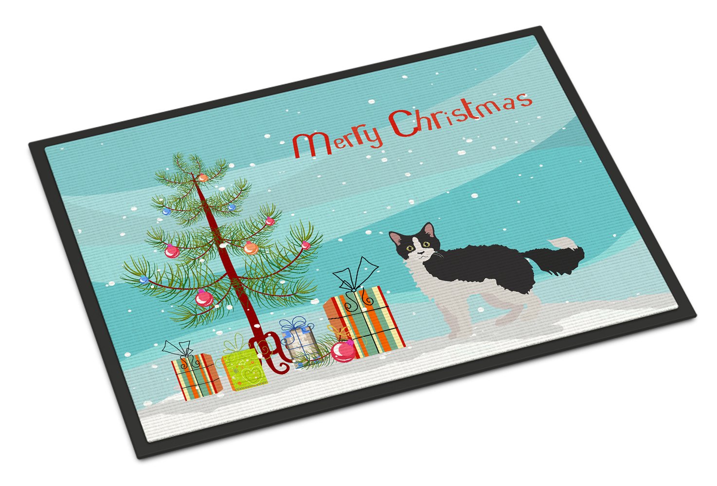 La Perm #1 Cat Merry Christmas Indoor or Outdoor Mat 24x36 CK4642JMAT by Caroline's Treasures