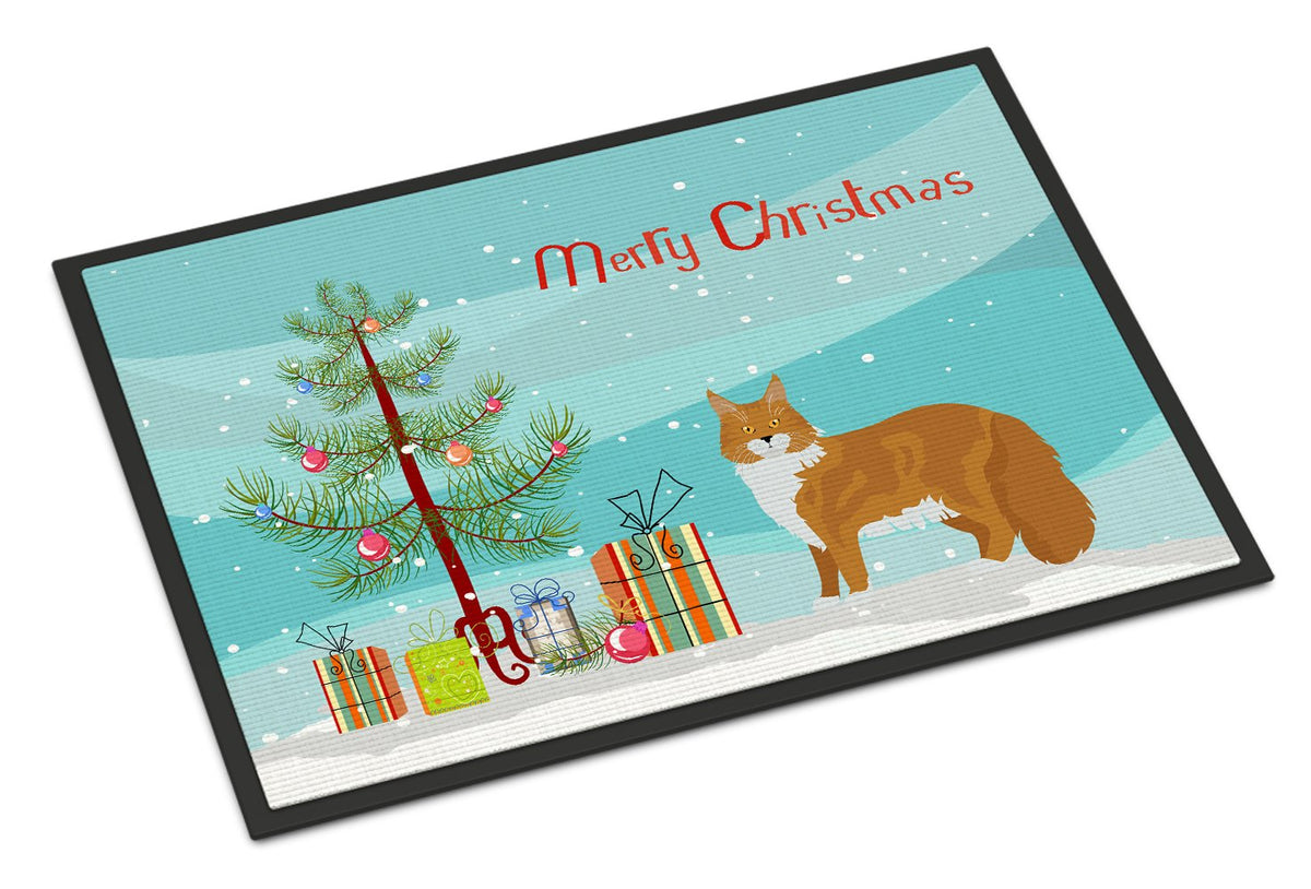 Maine Coon #1 Cat Merry Christmas Indoor or Outdoor Mat 24x36 CK4648JMAT by Caroline&#39;s Treasures