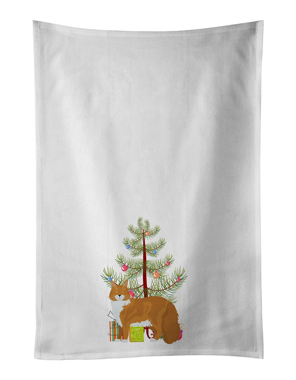Buy this Maine Coon #1 Cat Merry Christmas White Kitchen Towel Set of 2