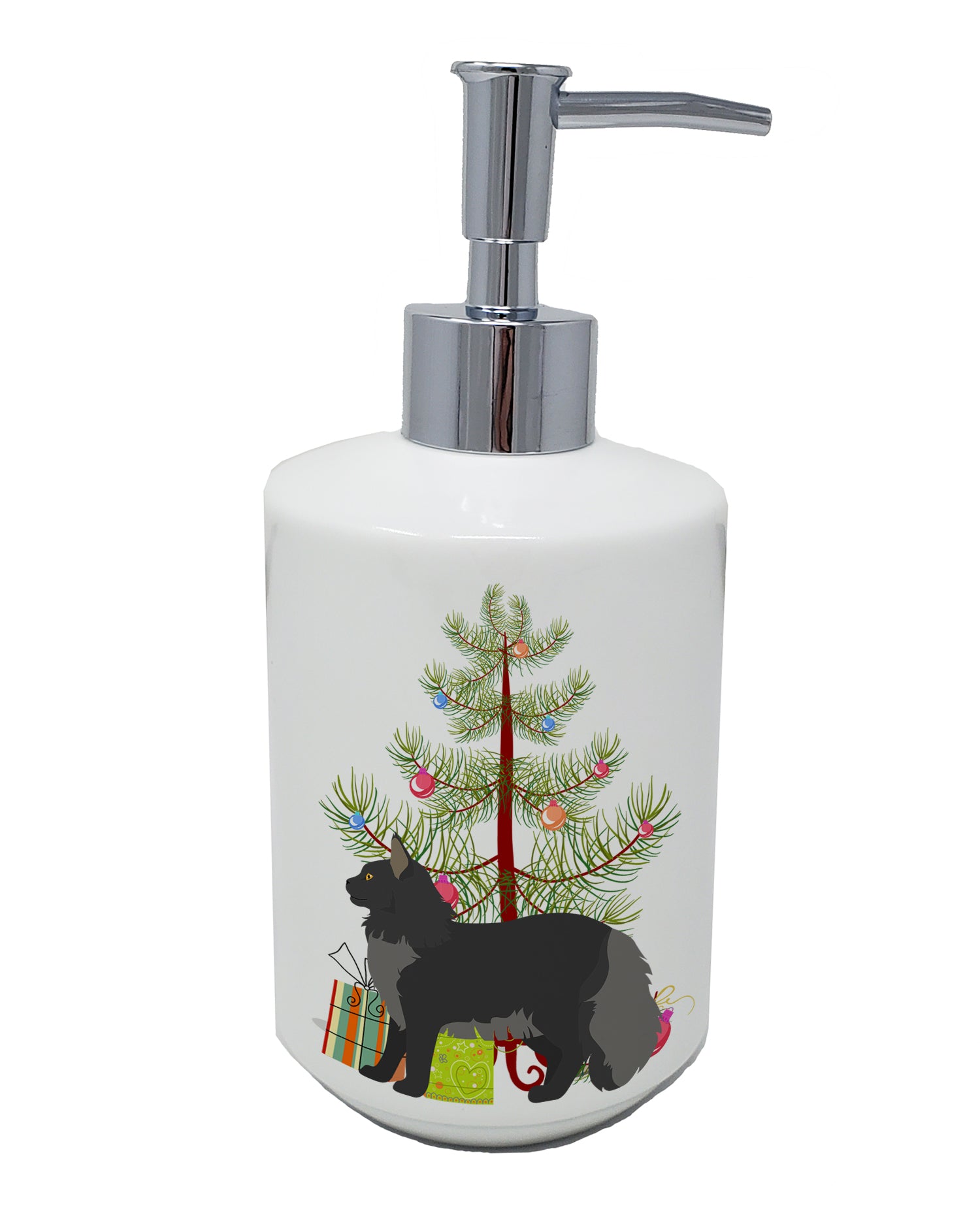 Buy this Maine Coon #2 Cat Merry Christmas Ceramic Soap Dispenser