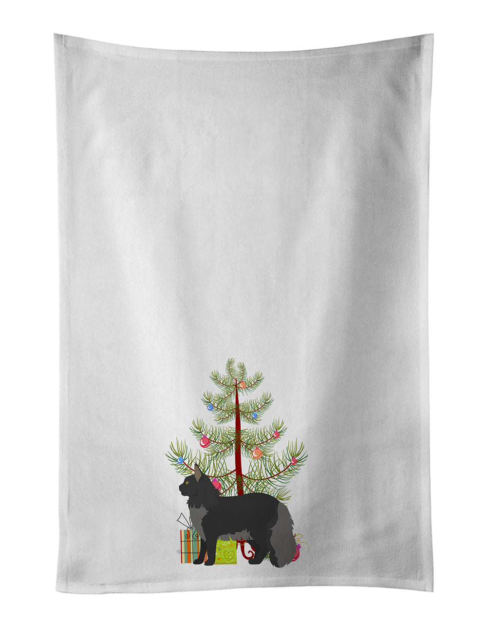 Buy this Maine Coon #2 Cat Merry Christmas White Kitchen Towel Set of 2