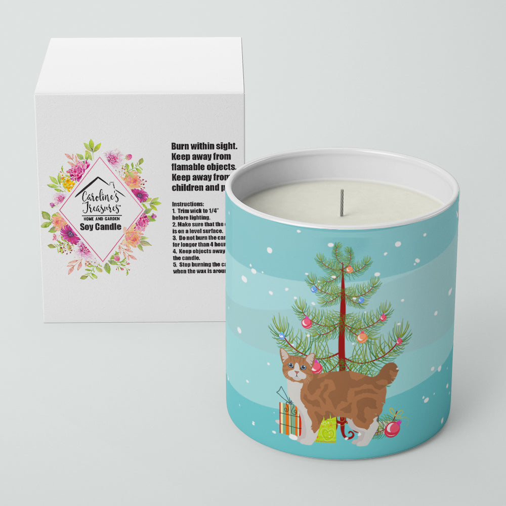Manx #2 Cat Merry Christmas 10 oz Decorative Soy Candle - the-store.com