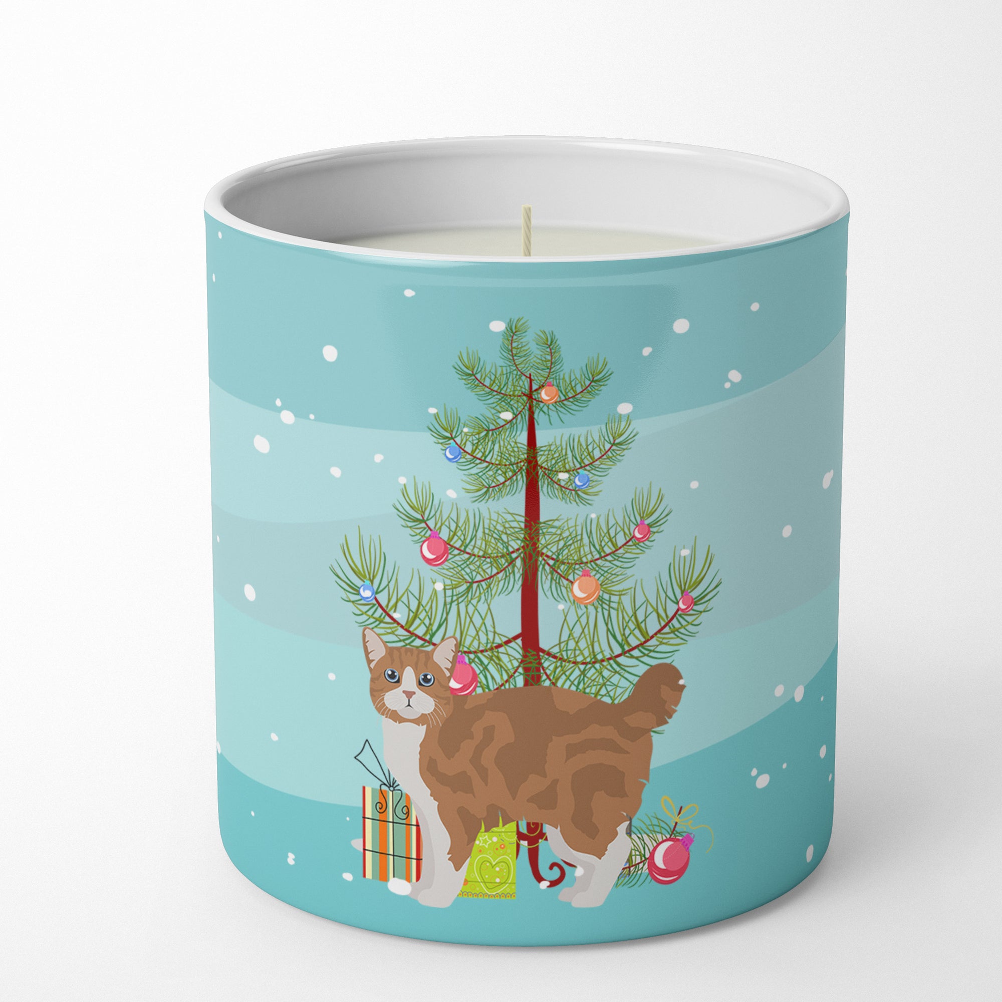 Buy this Manx #2 Cat Merry Christmas 10 oz Decorative Soy Candle