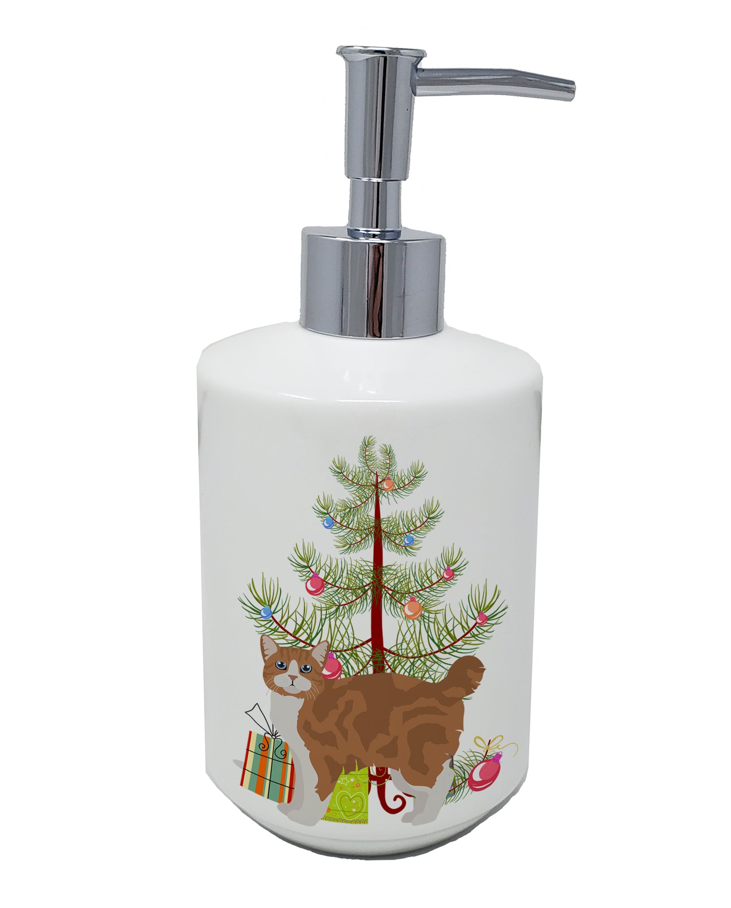 Buy this Manx #2 Cat Merry Christmas Ceramic Soap Dispenser