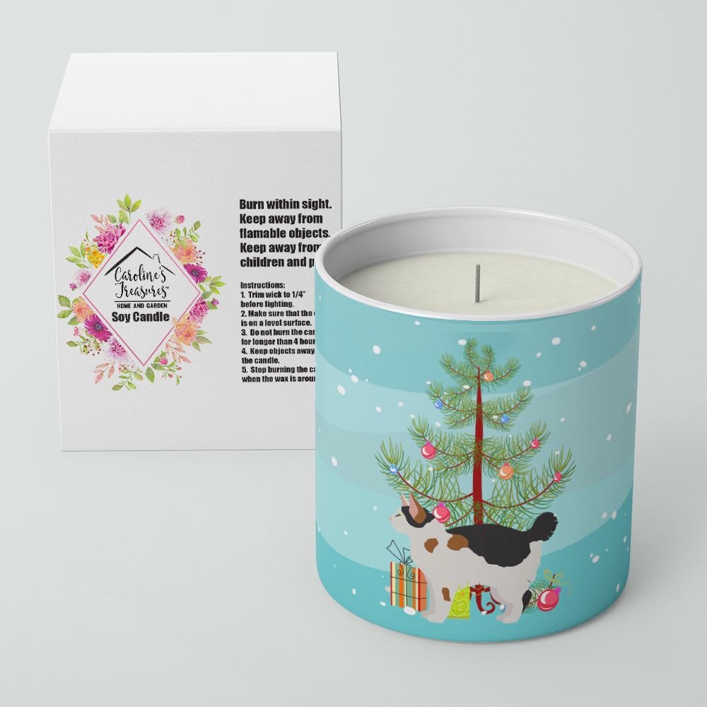 Buy this Manx #3 Cat Merry Christmas 10 oz Decorative Soy Candle