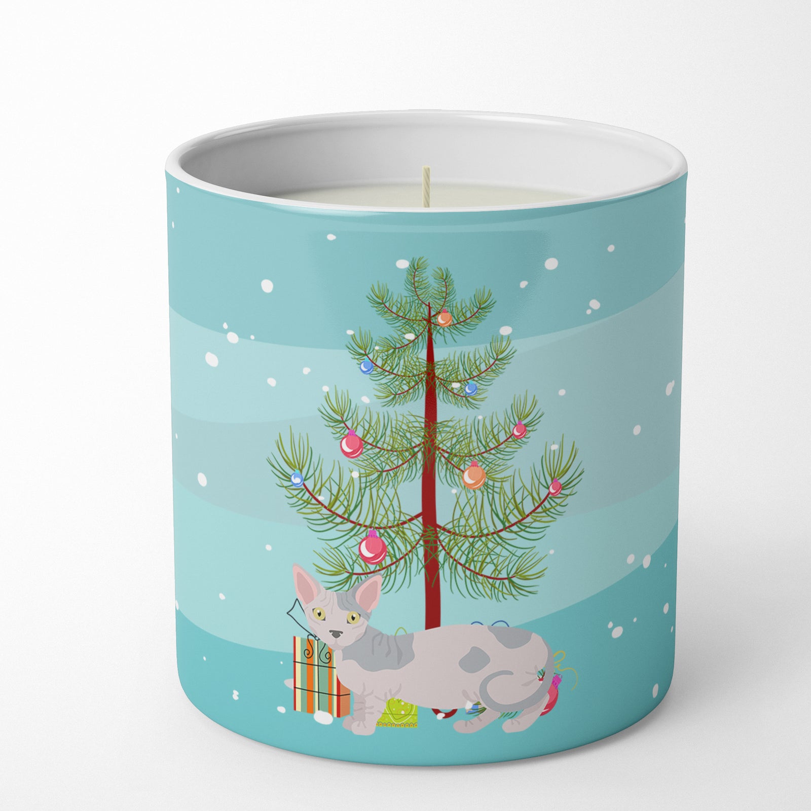Buy this Minskin Cat Merry Christmas 10 oz Decorative Soy Candle