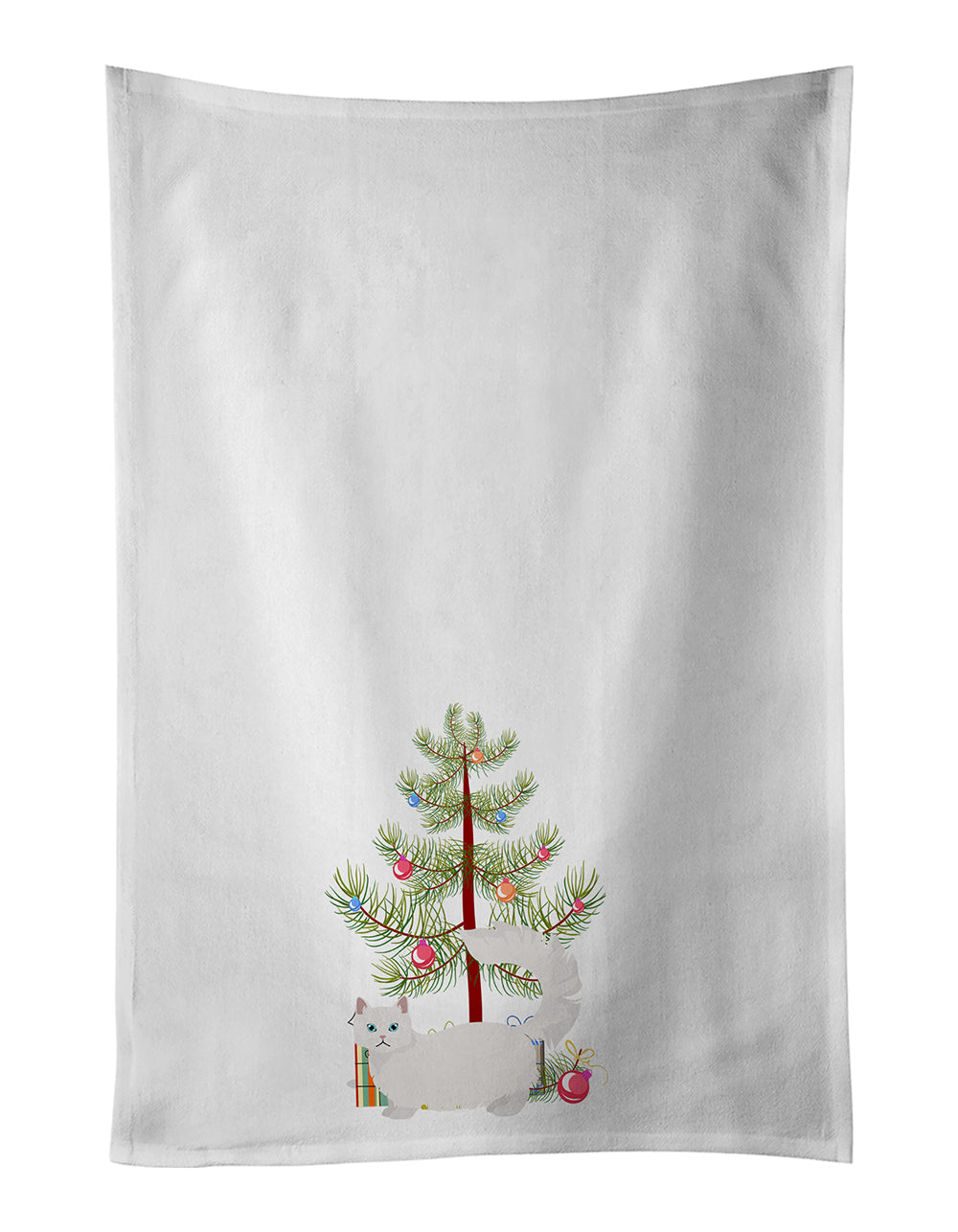 Buy this Napoleon #1 Cat Merry Christmas White Kitchen Towel Set of 2