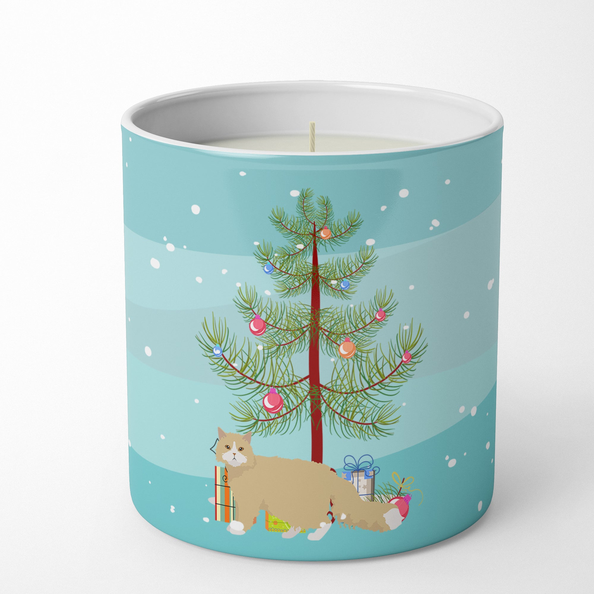 Buy this Oregon Rex Cat Merry Christmas 10 oz Decorative Soy Candle