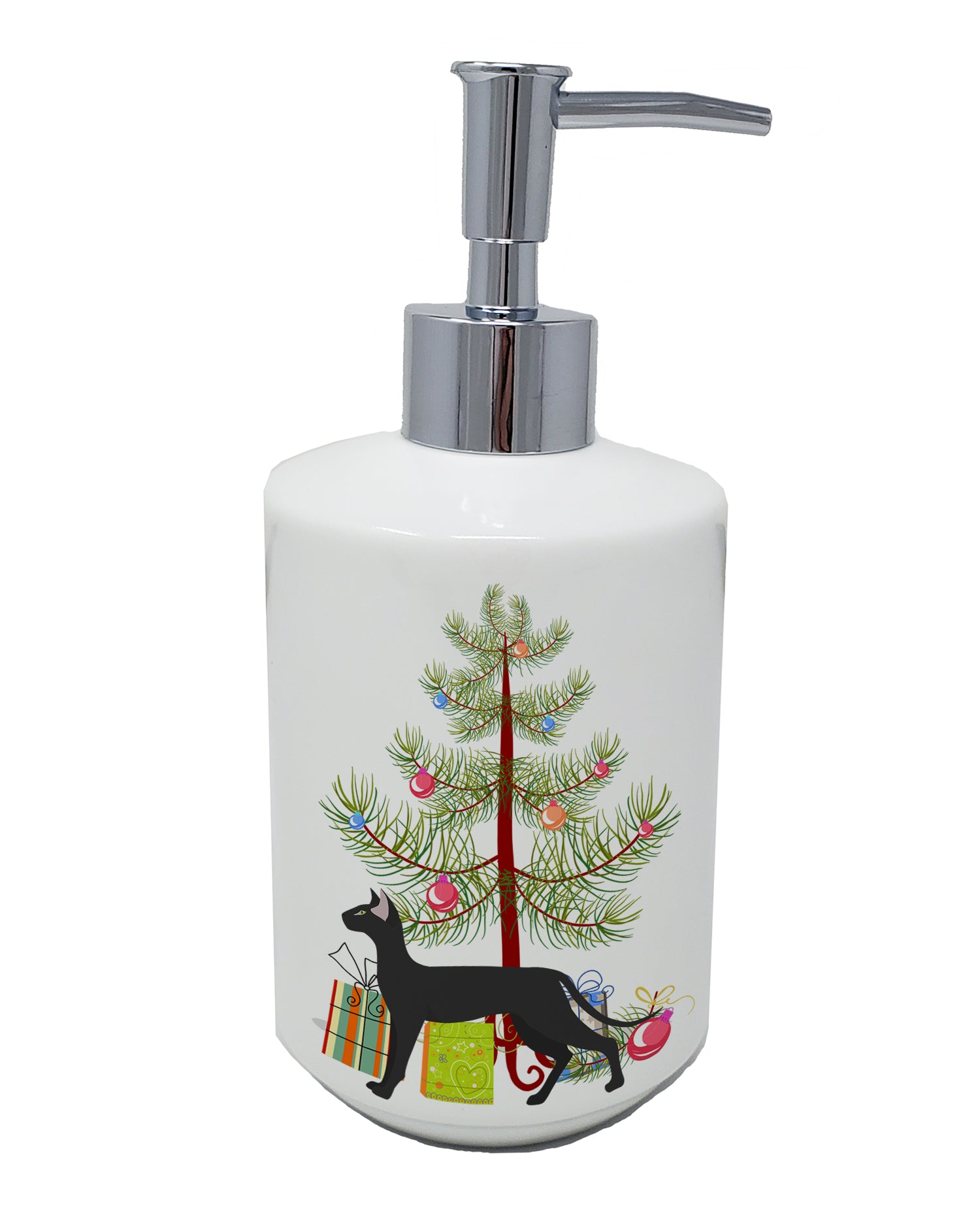 Buy this Oriental Shorthair #1 Cat Merry Christmas Ceramic Soap Dispenser