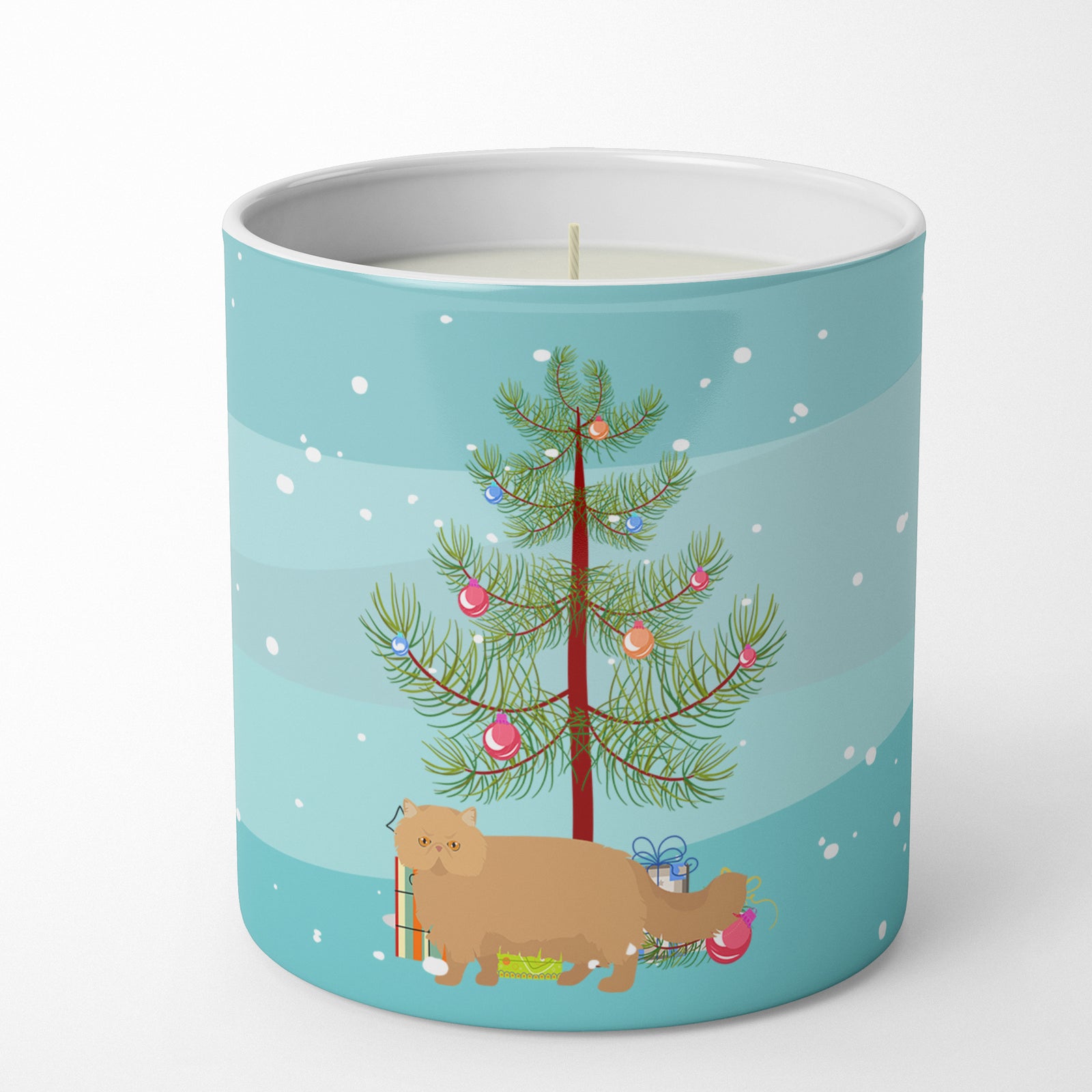 Buy this Persian Modern Cat Merry Christmas 10 oz Decorative Soy Candle