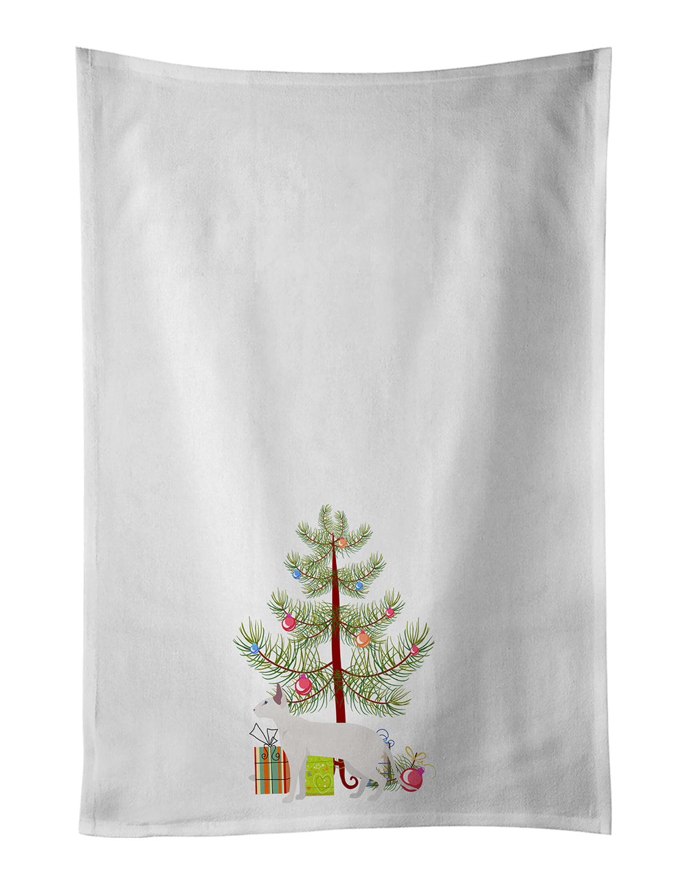 Buy this Peterbald #1 Cat Merry Christmas White Kitchen Towel Set of 2