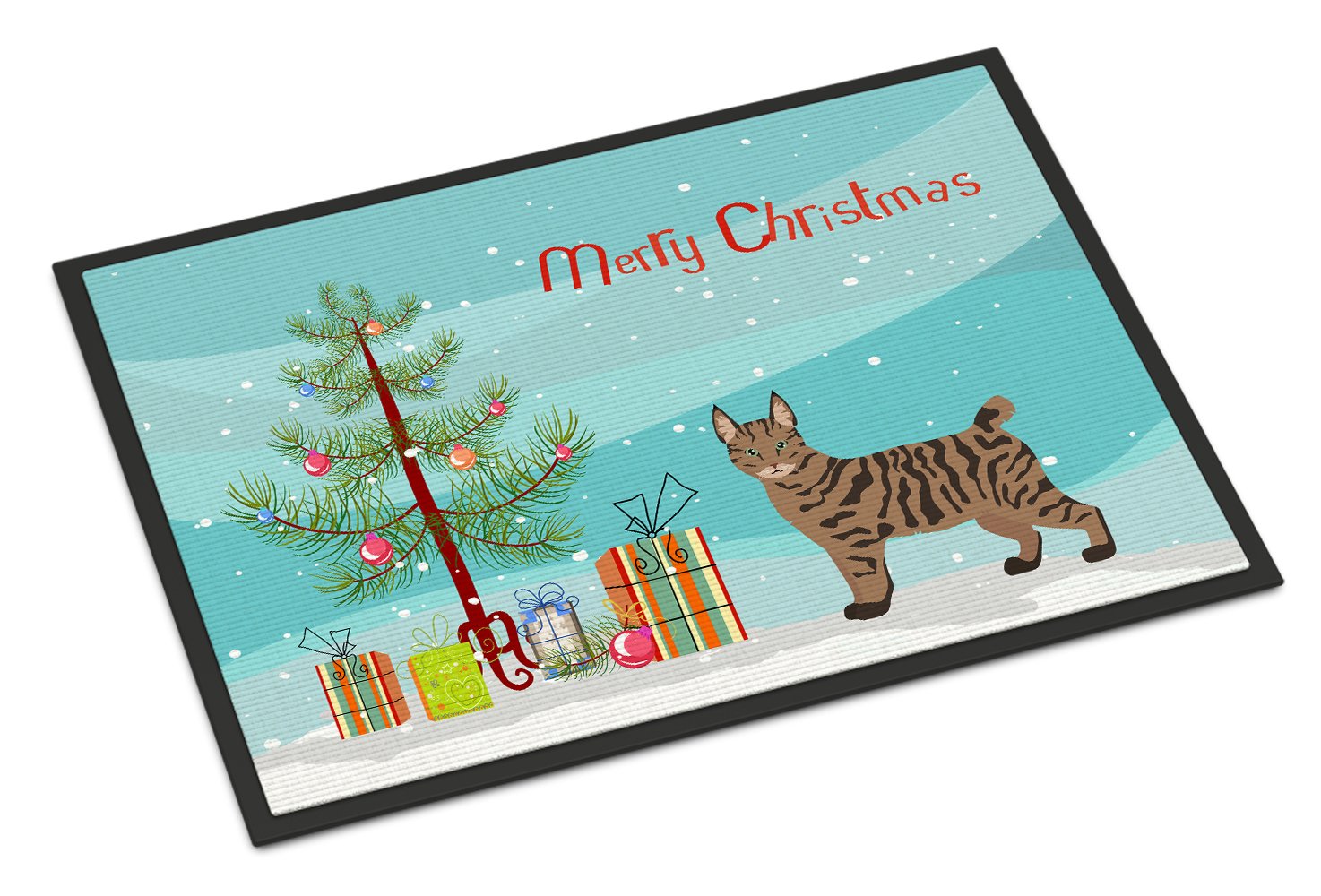 Pixie Bob #1 Cat Merry Christmas Indoor or Outdoor Mat 24x36 CK4684JMAT by Caroline's Treasures