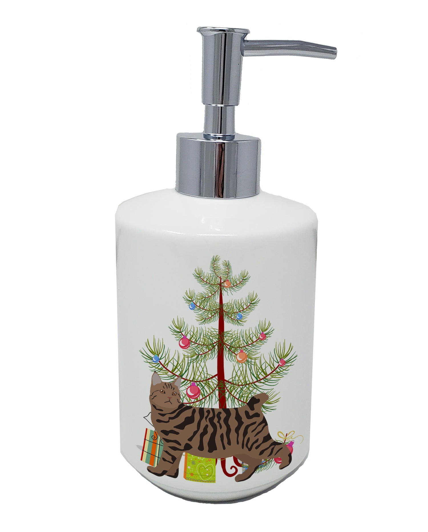 Buy this Pixie Bob #3 Cat Merry Christmas Ceramic Soap Dispenser