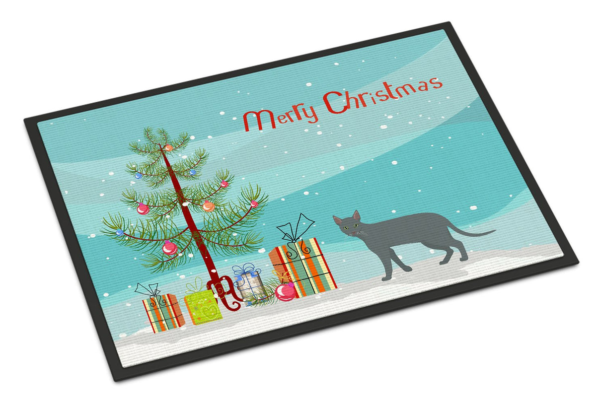 Raas Cat Merry Christmas Indoor or Outdoor Mat 24x36 CK4689JMAT by Caroline&#39;s Treasures