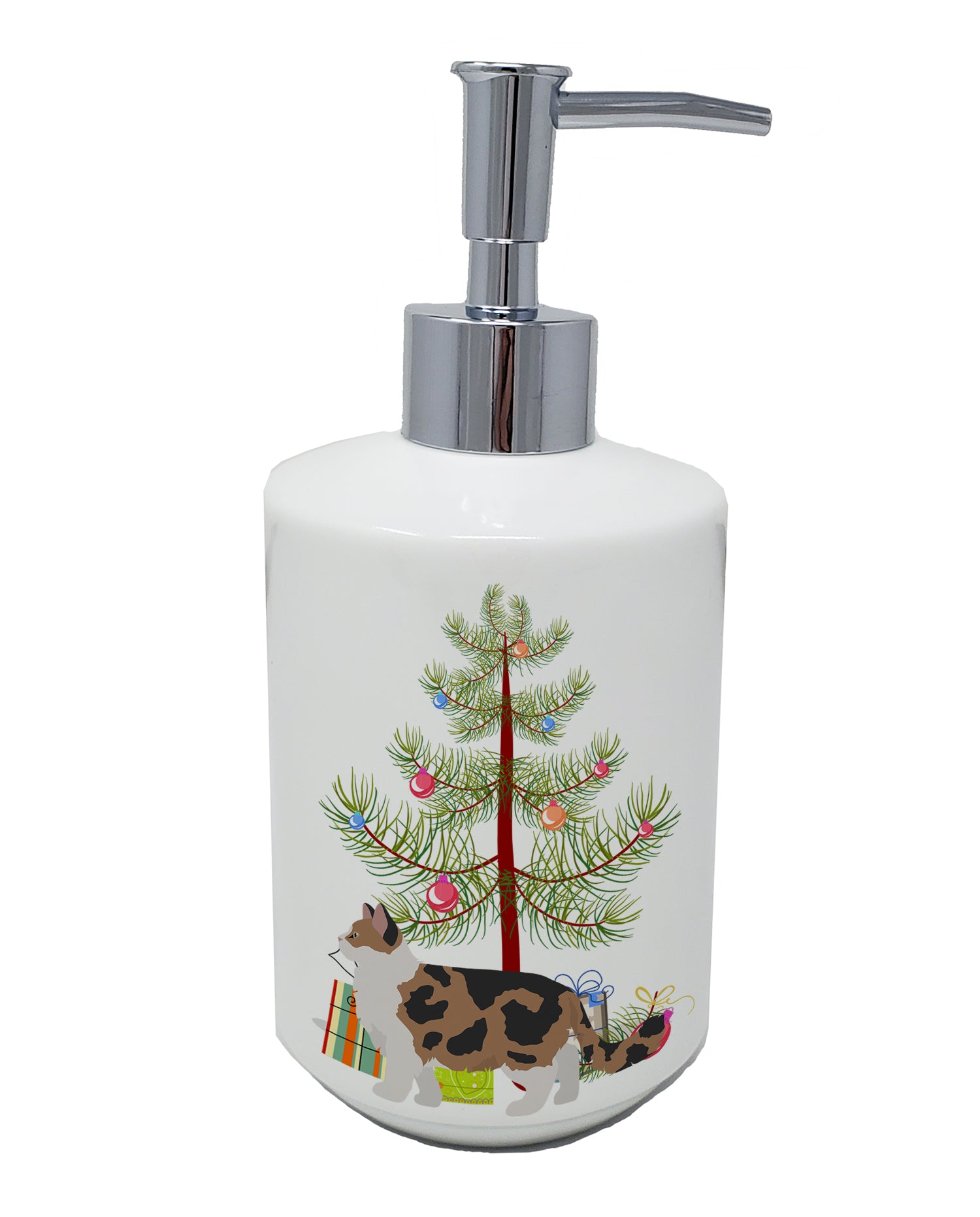 Buy this Ragamuffin #2 Cat Merry Christmas Ceramic Soap Dispenser