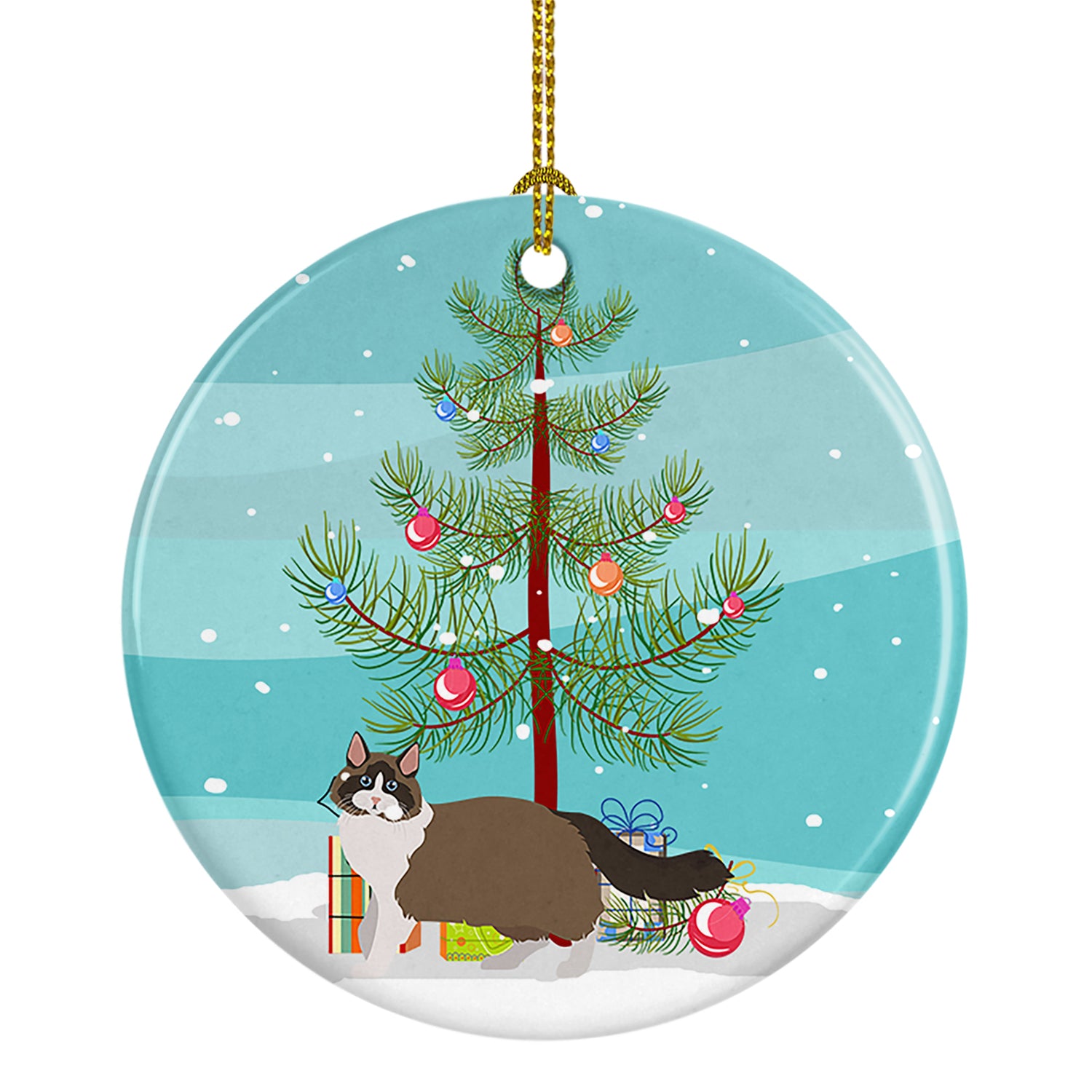 Buy this Ragdoll #1 Cat Merry Christmas Ceramic Ornament