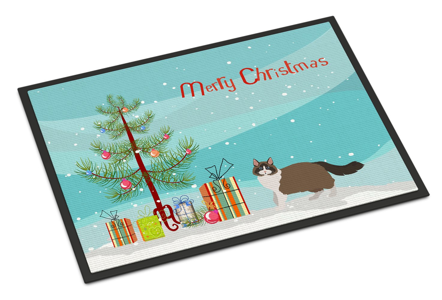 Ragdoll #1 Cat Merry Christmas Indoor or Outdoor Mat 24x36 CK4692JMAT by Caroline's Treasures