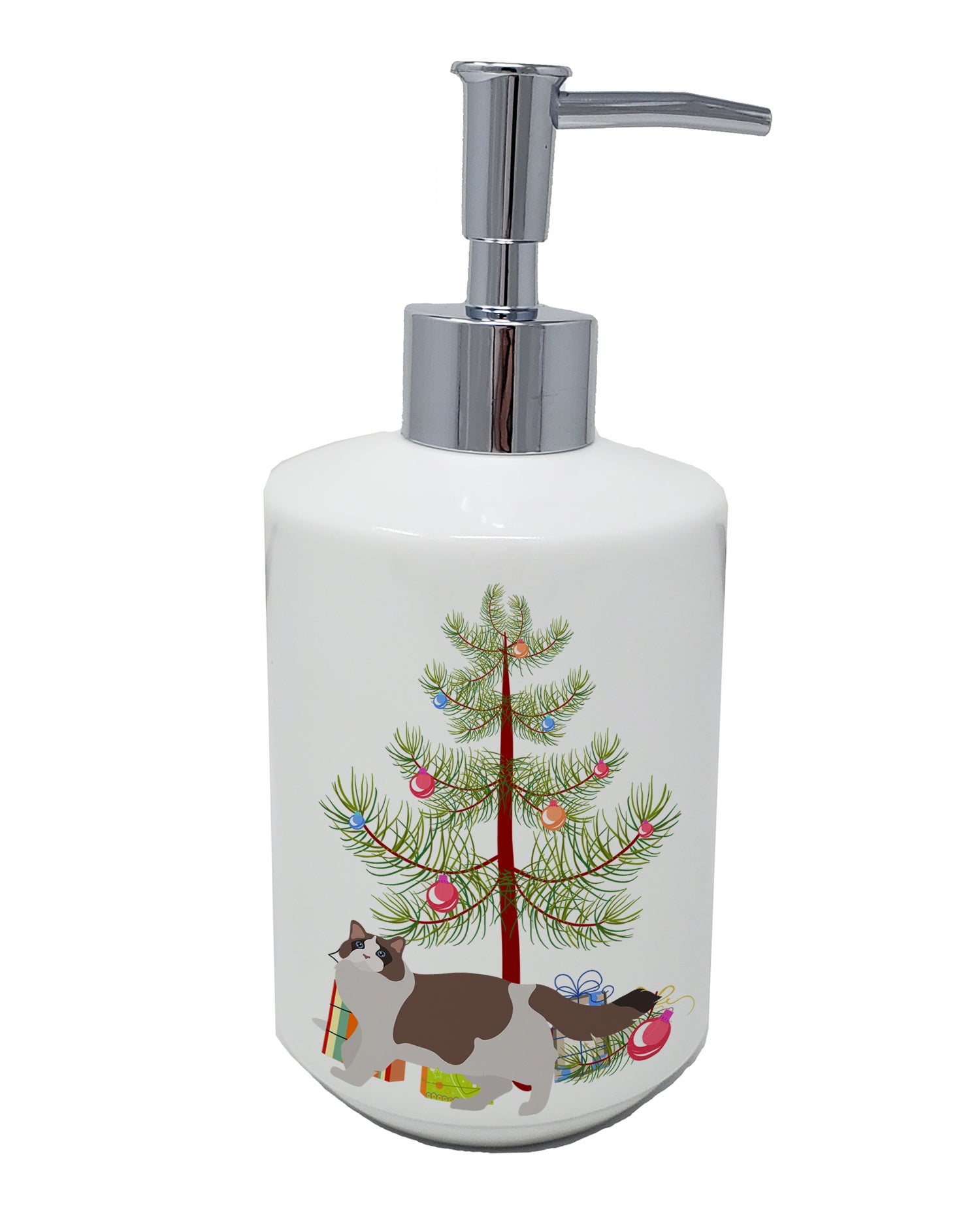 Buy this Ragdoll #3 Cat Merry Christmas Ceramic Soap Dispenser