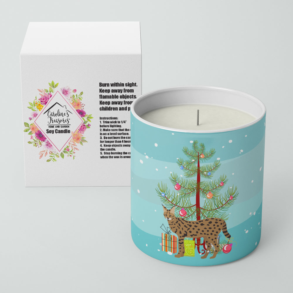 Savannah #3 Cat Merry Christmas 10 oz Decorative Soy Candle - the-store.com