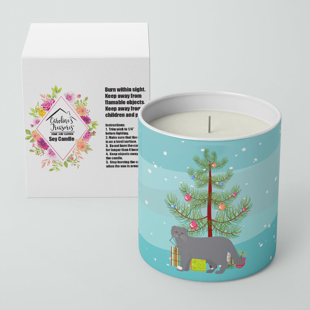 Buy this Scottish Fold #1 Cat Merry Christmas 10 oz Decorative Soy Candle