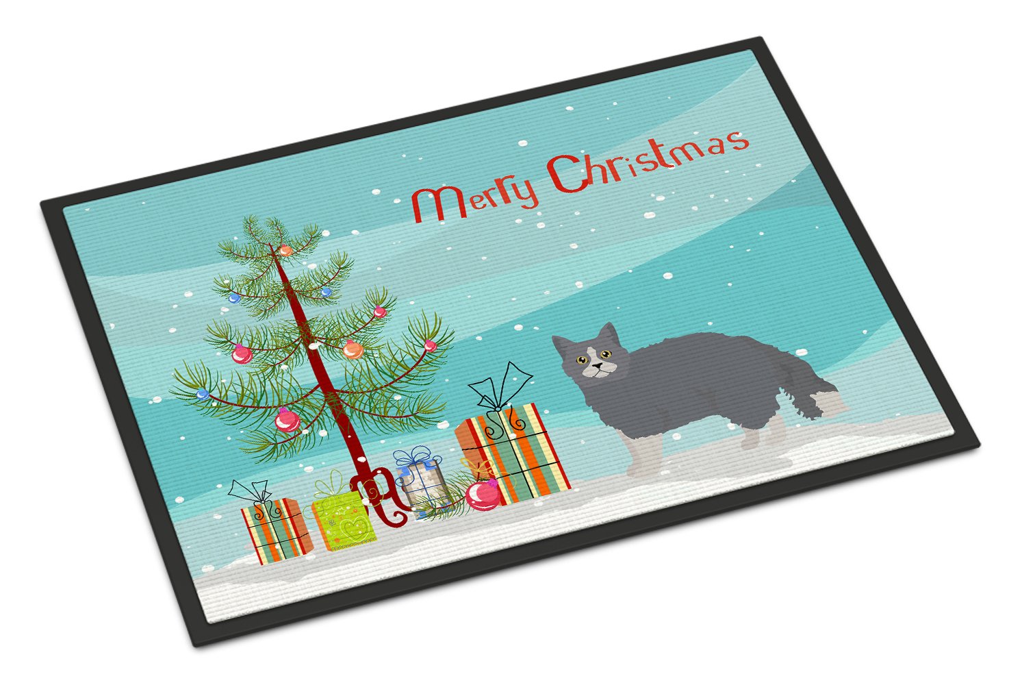 Selkirk Rex #1 Cat Merry Christmas Indoor or Outdoor Mat 24x36 CK4707JMAT by Caroline's Treasures