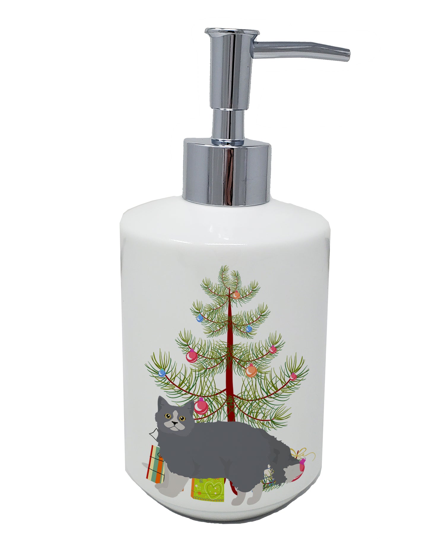 Buy this Selkirk Rex #1 Cat Merry Christmas Ceramic Soap Dispenser