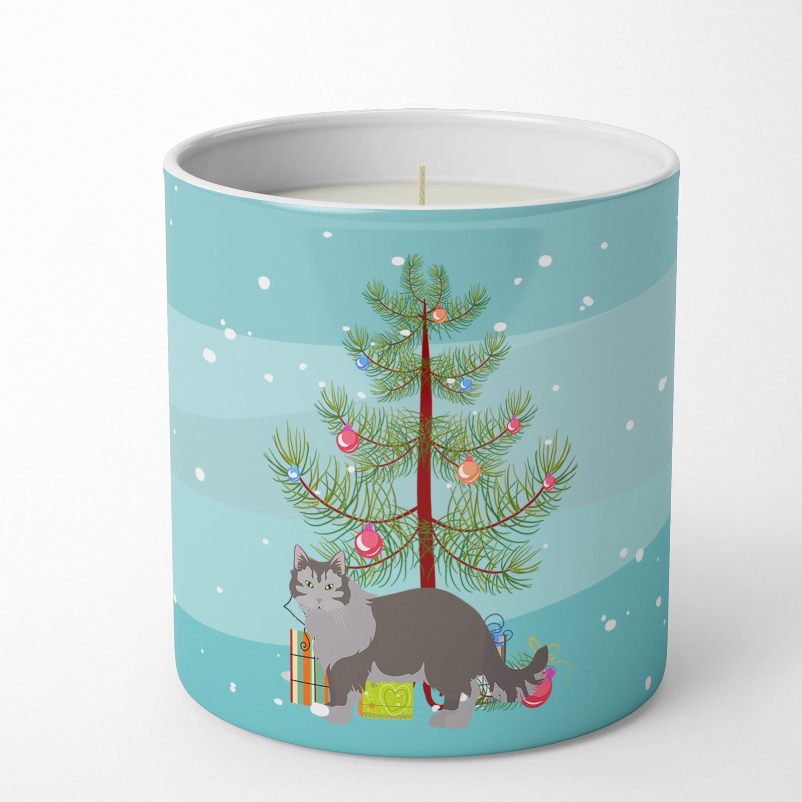 Buy this Siberian Forest #1 Cat Merry Christmas 10 oz Decorative Soy Candle
