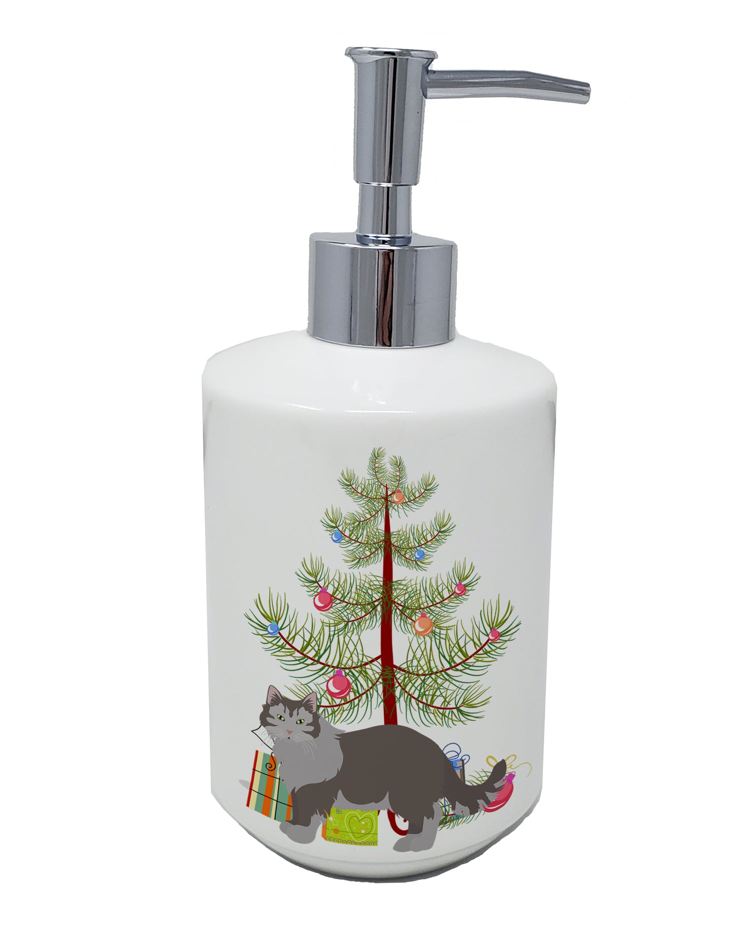 Buy this Siberian Forest #1 Cat Merry Christmas Ceramic Soap Dispenser