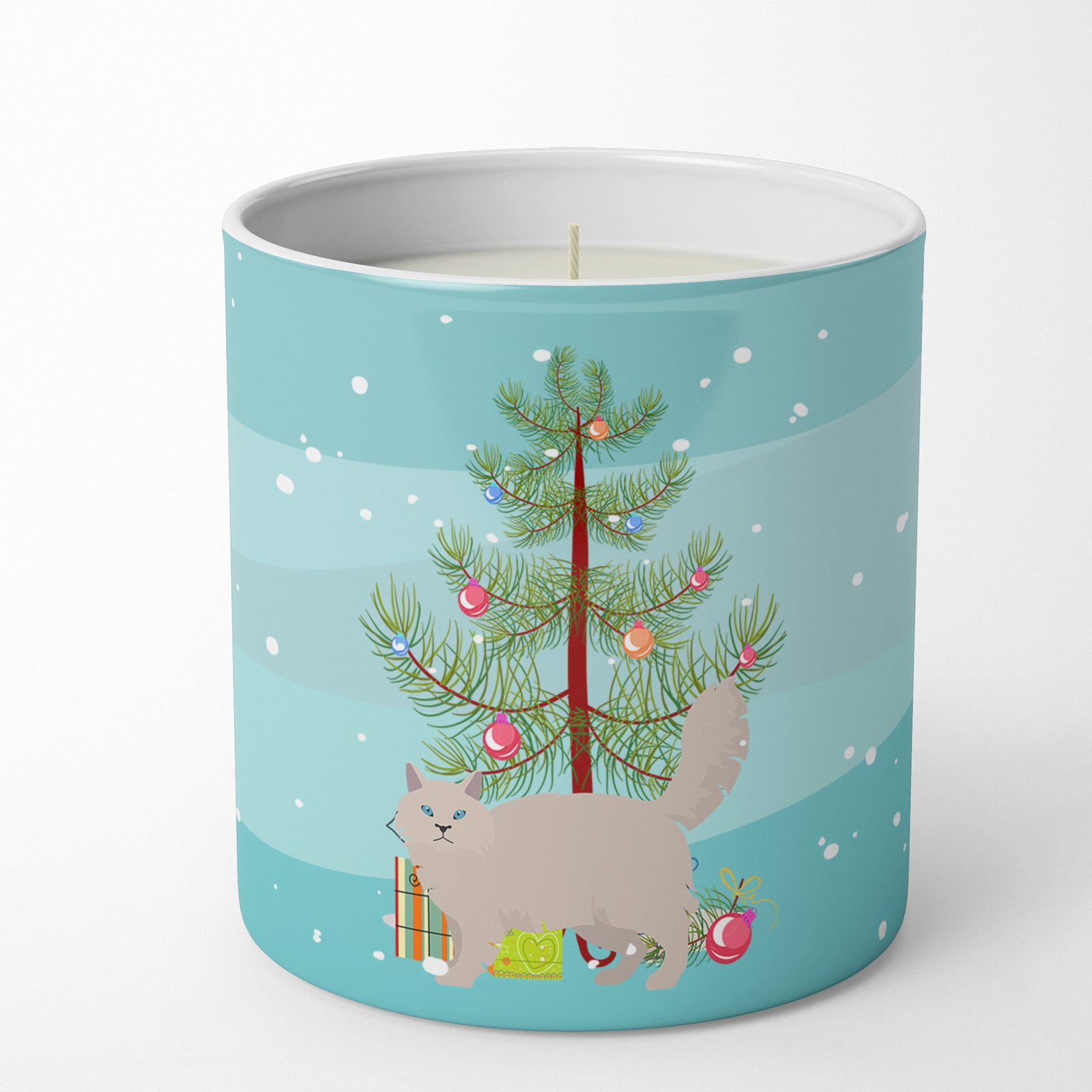 Buy this Siberian Forest #2 Cat Merry Christmas 10 oz Decorative Soy Candle
