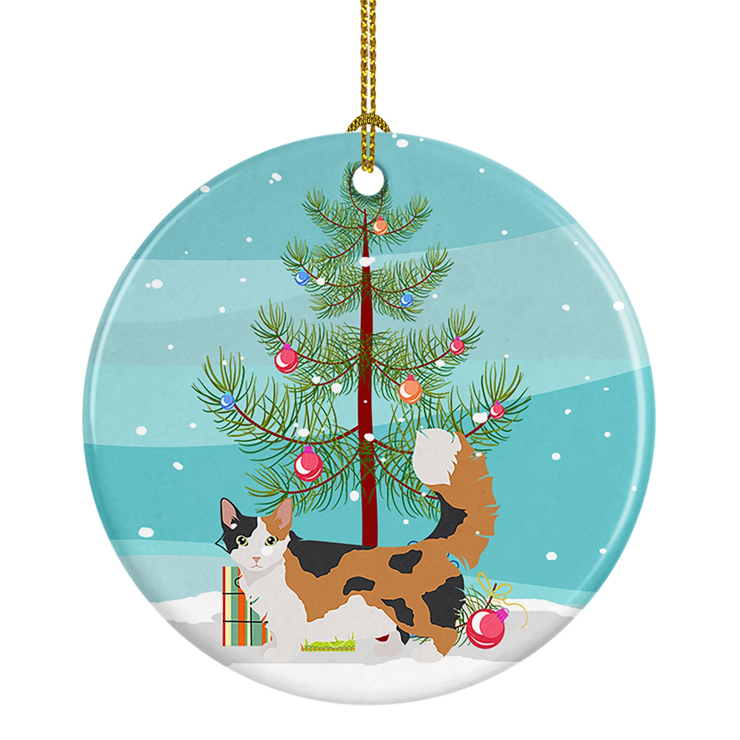 Buy this Skookum Cat Merry Christmas Ceramic Ornament