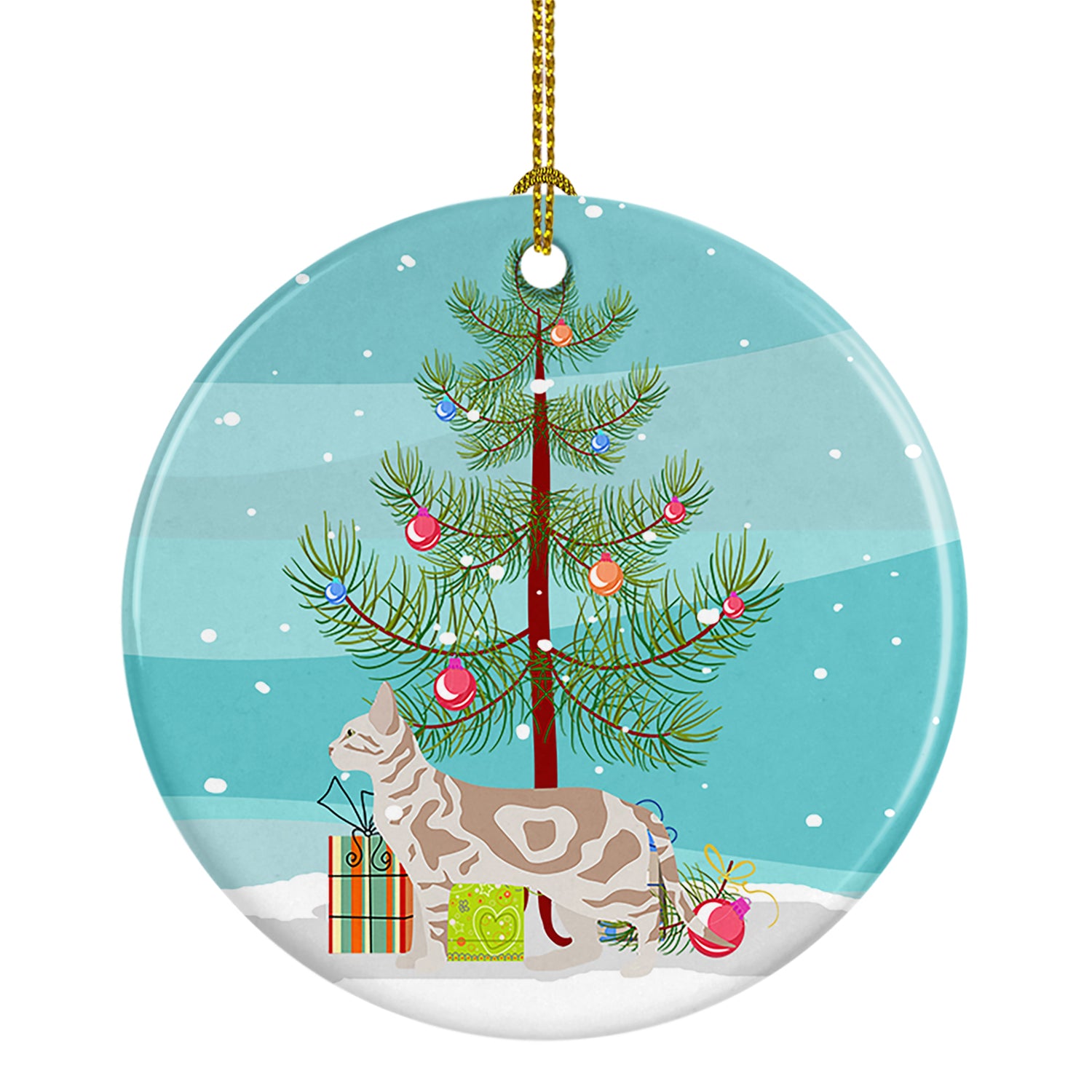 Buy this Sokoke #2 Cat Merry Christmas Ceramic Ornament